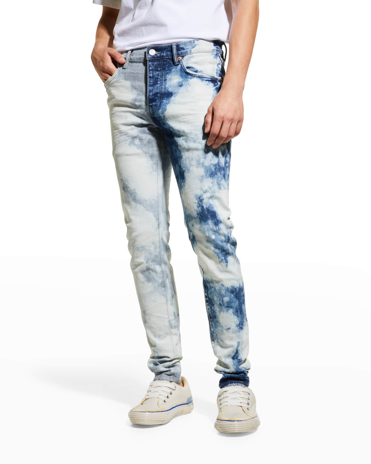 PURPLE Over-Bleached Skinny Jeans | Marcus