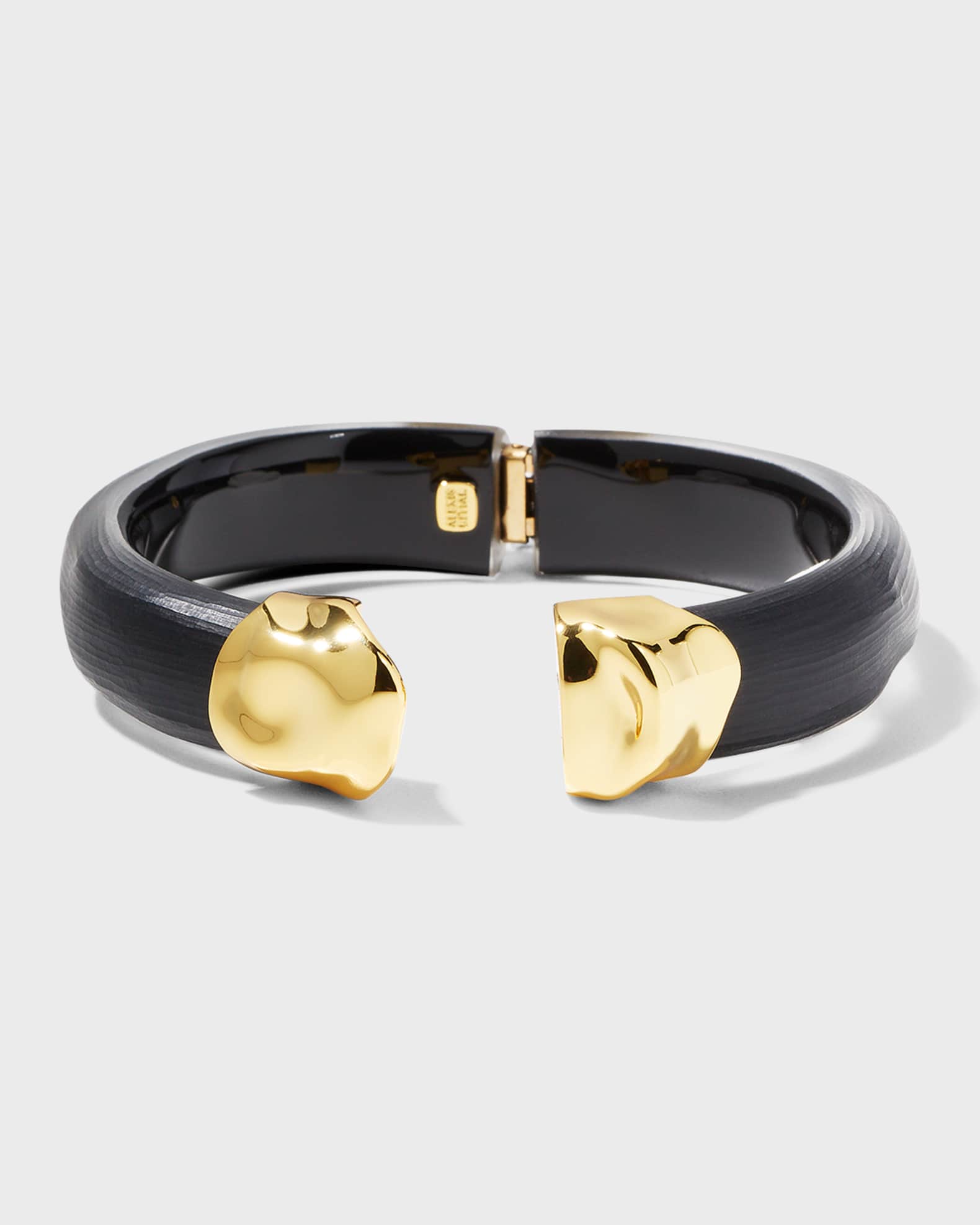 Alexis Bittar Molten Hinge Bracelet Black
