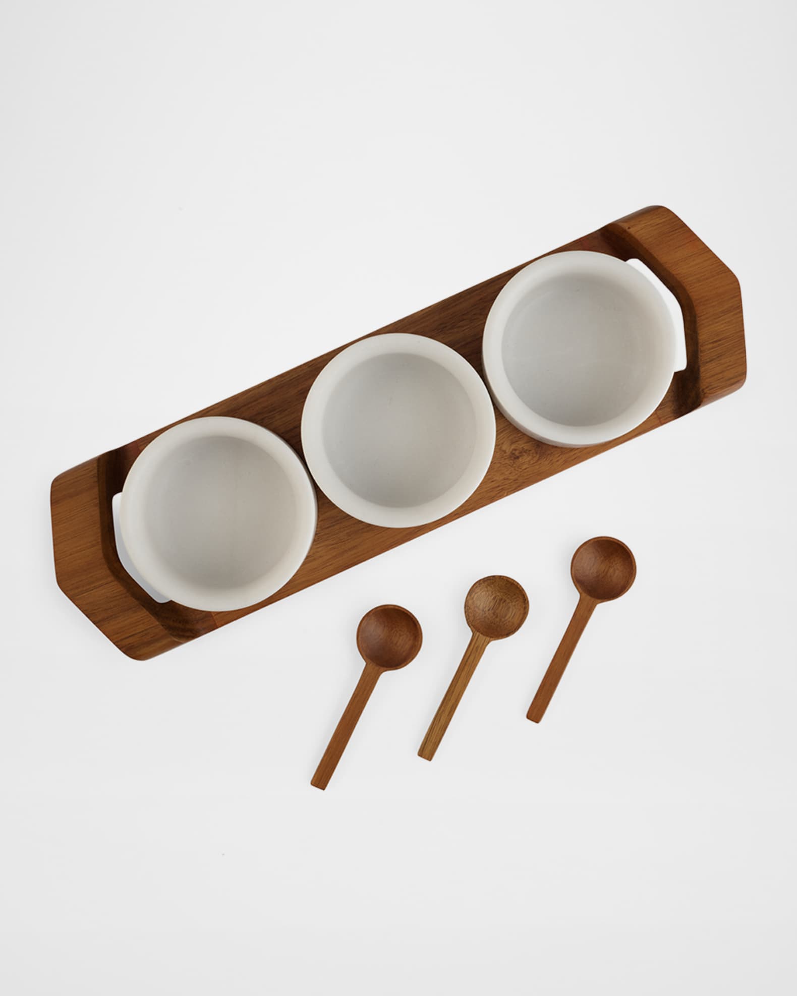 Chevron Condiment Tray W/ Spoons 1