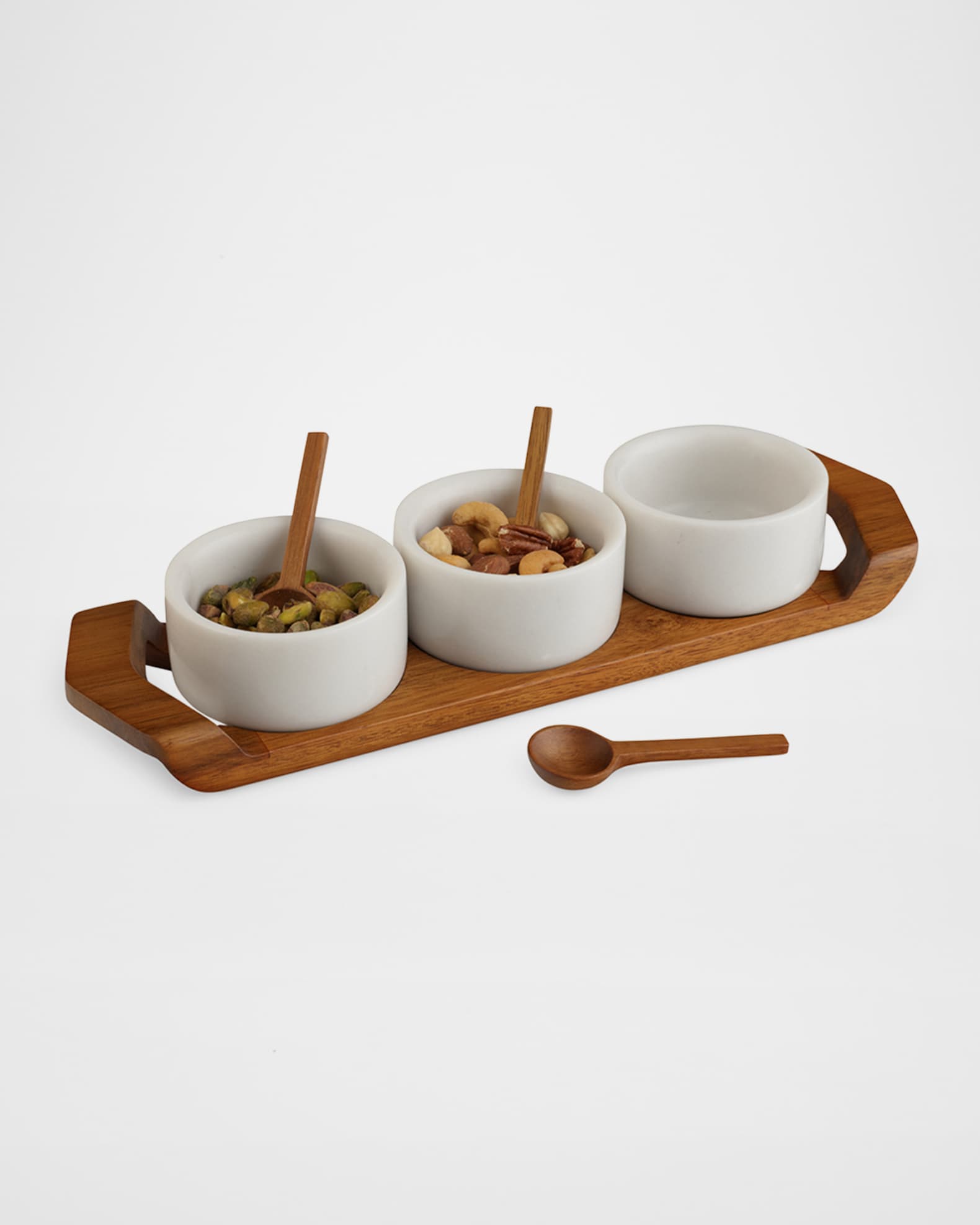 Chevron Condiment Tray W/ Spoons 0