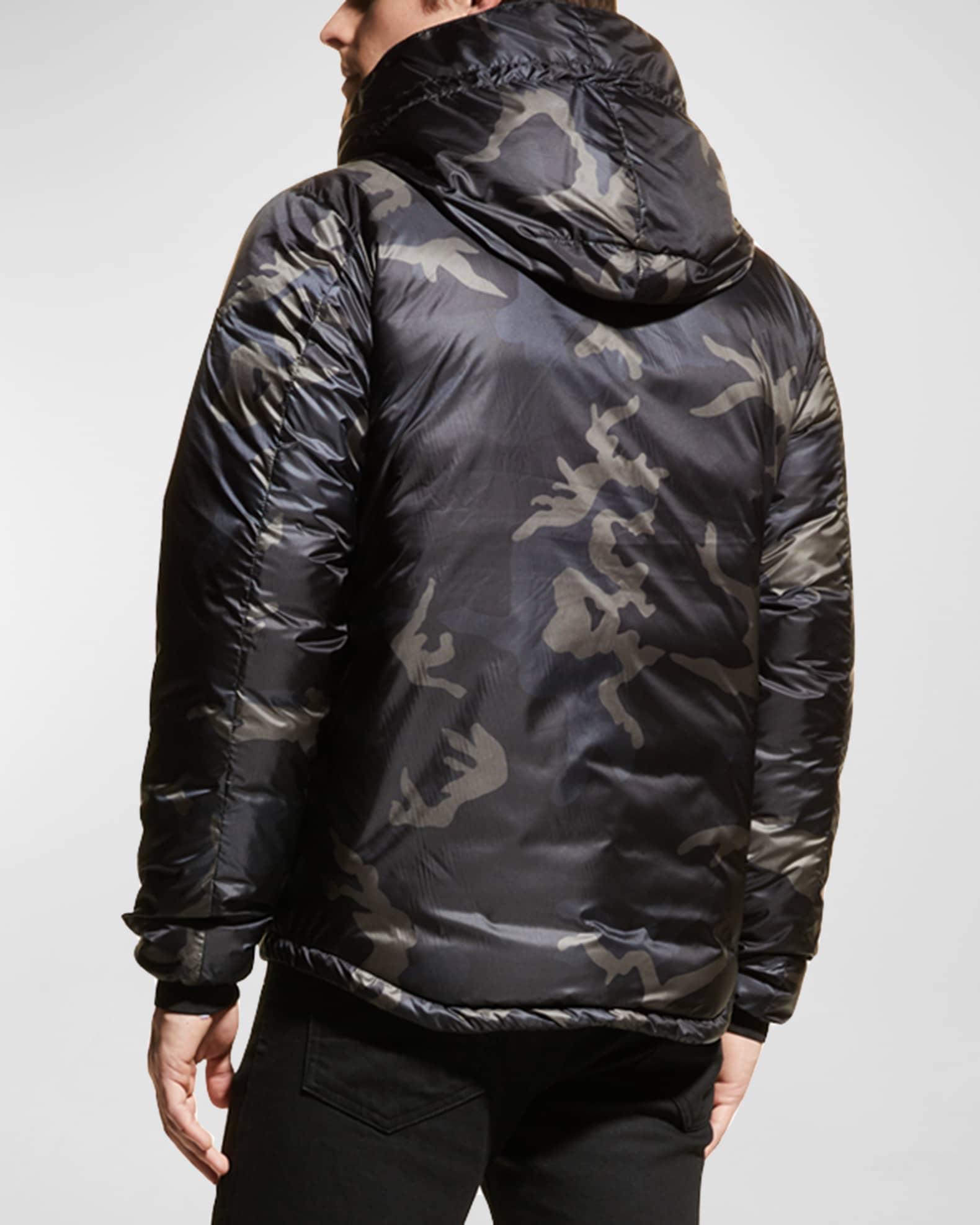 Men s Lodge Camo Hooded Puffer Coat