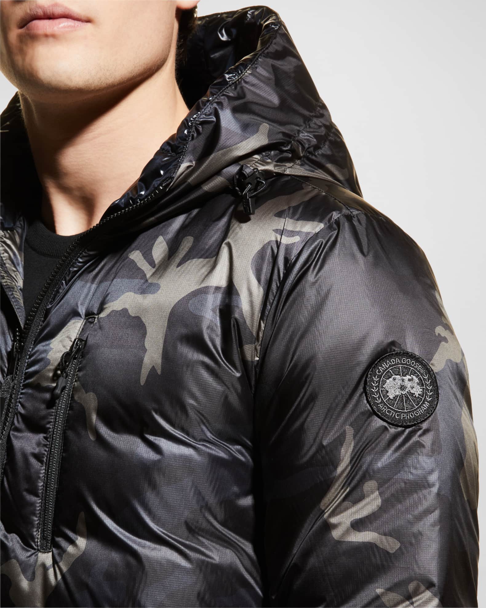 Canada Goose Men's Lodge Camo Hooded Puffer Coat | Neiman Marcus