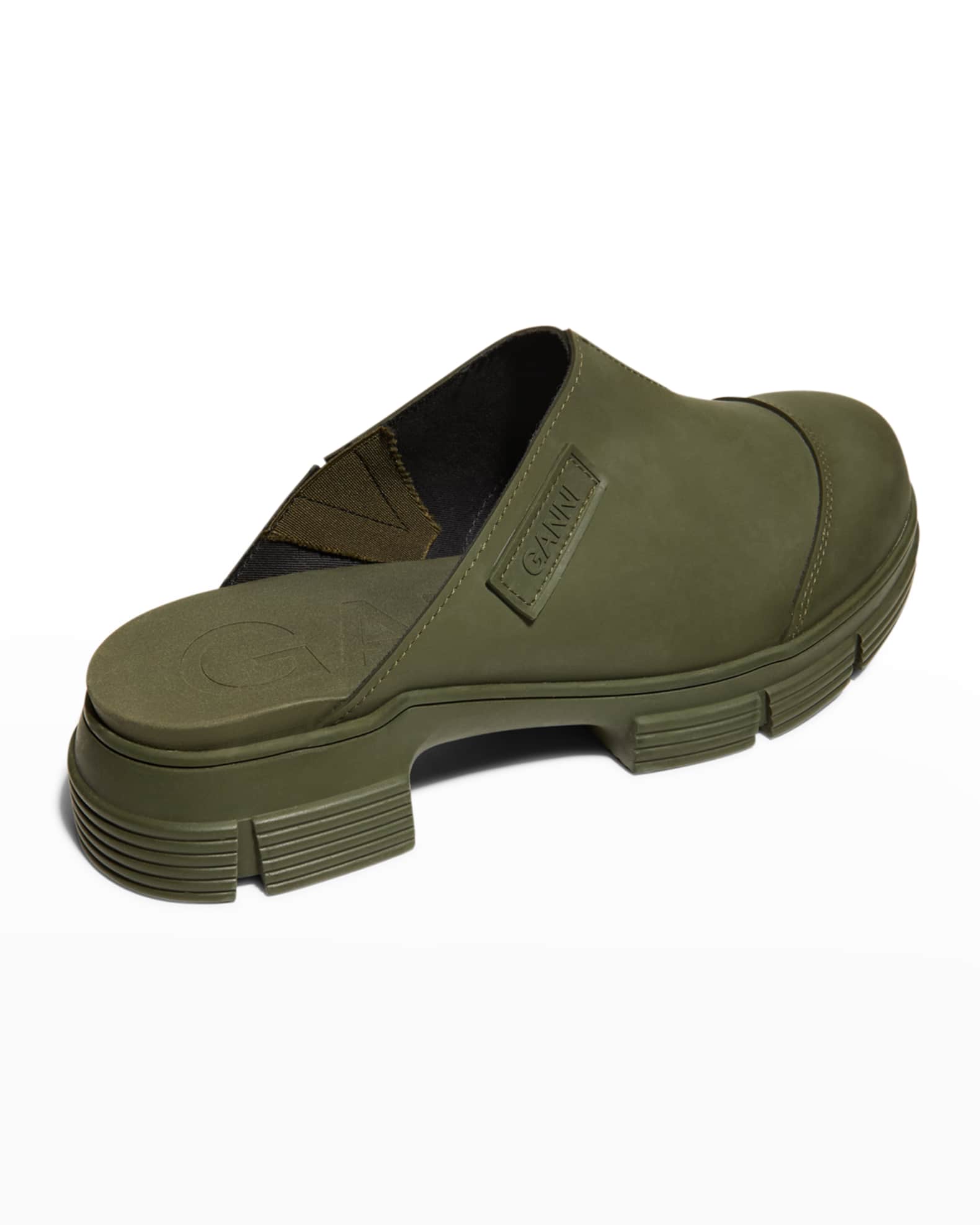 Ganni LugSole Recycled Rubber Clogs Neiman Marcus