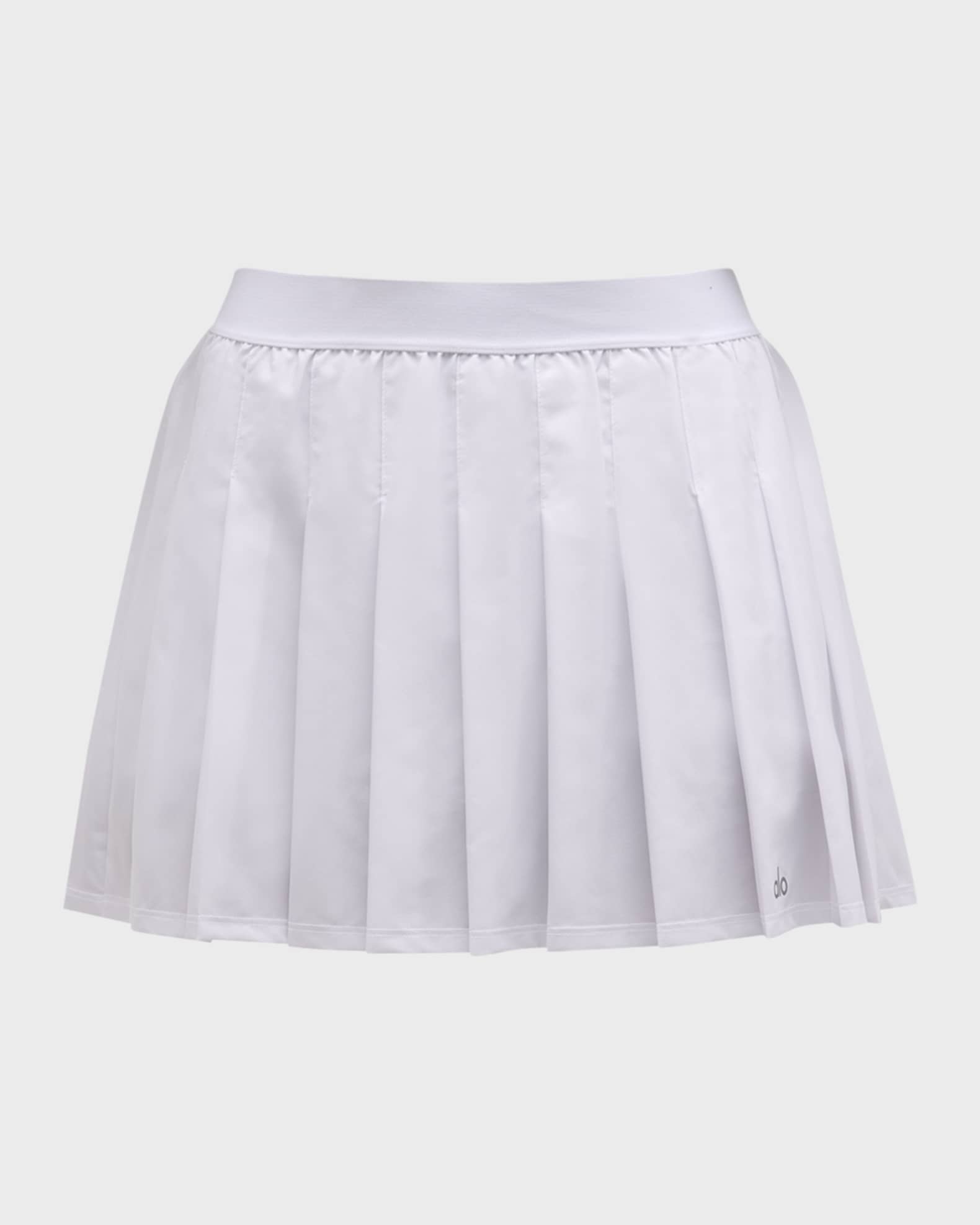 Alo Yoga® Micro Plisse Tennis Skirt Shorts - White