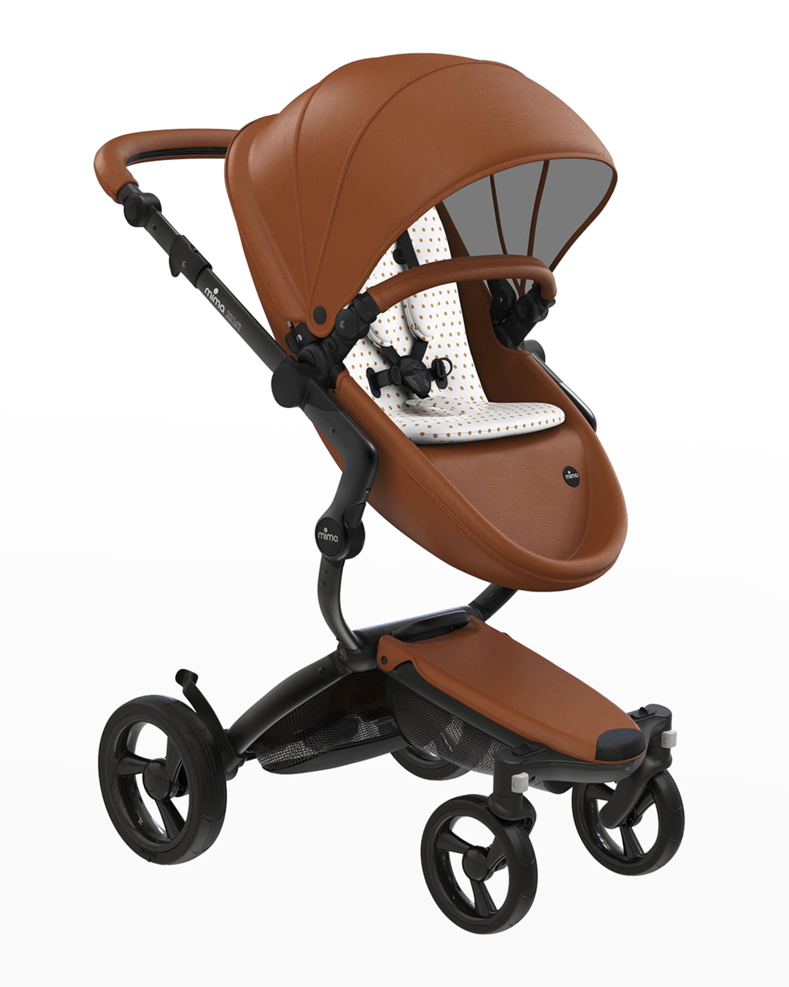 Mima Xari Stroller Luxury Travel System w/ Black Chassis & Maxi-Cosi Coral XP Car Seat | Neiman