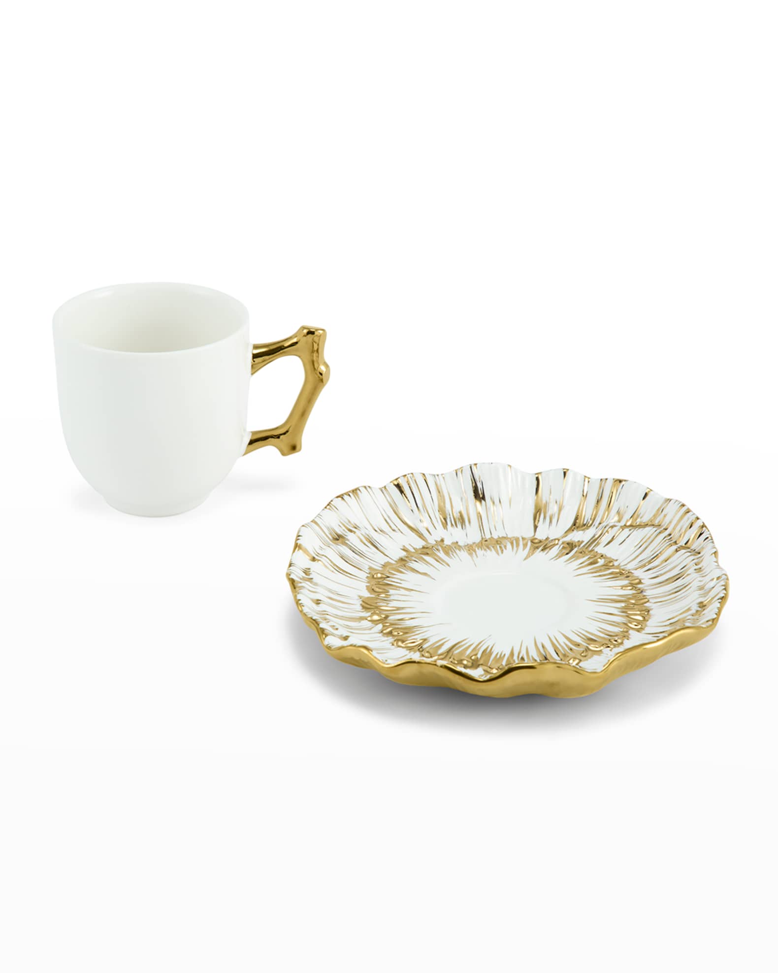 LV Louis Vuitton Inspired Elegant Luxury Gold Mosaic Plate Tea Set Cup  Saucers Dinnerware Set Bone China Gift Set