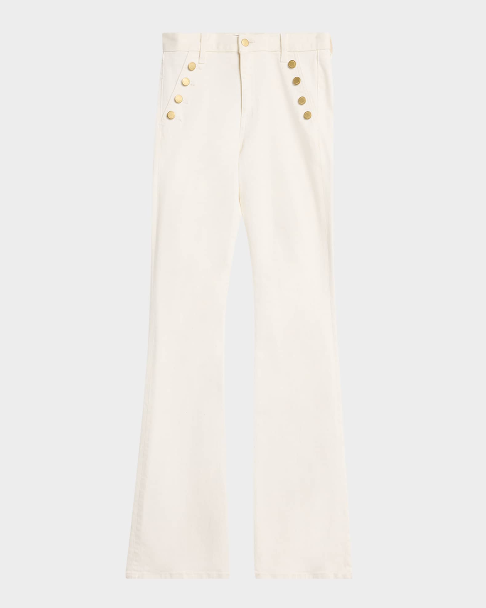 Helena Sailor-Button Straight Leg Jeans 0