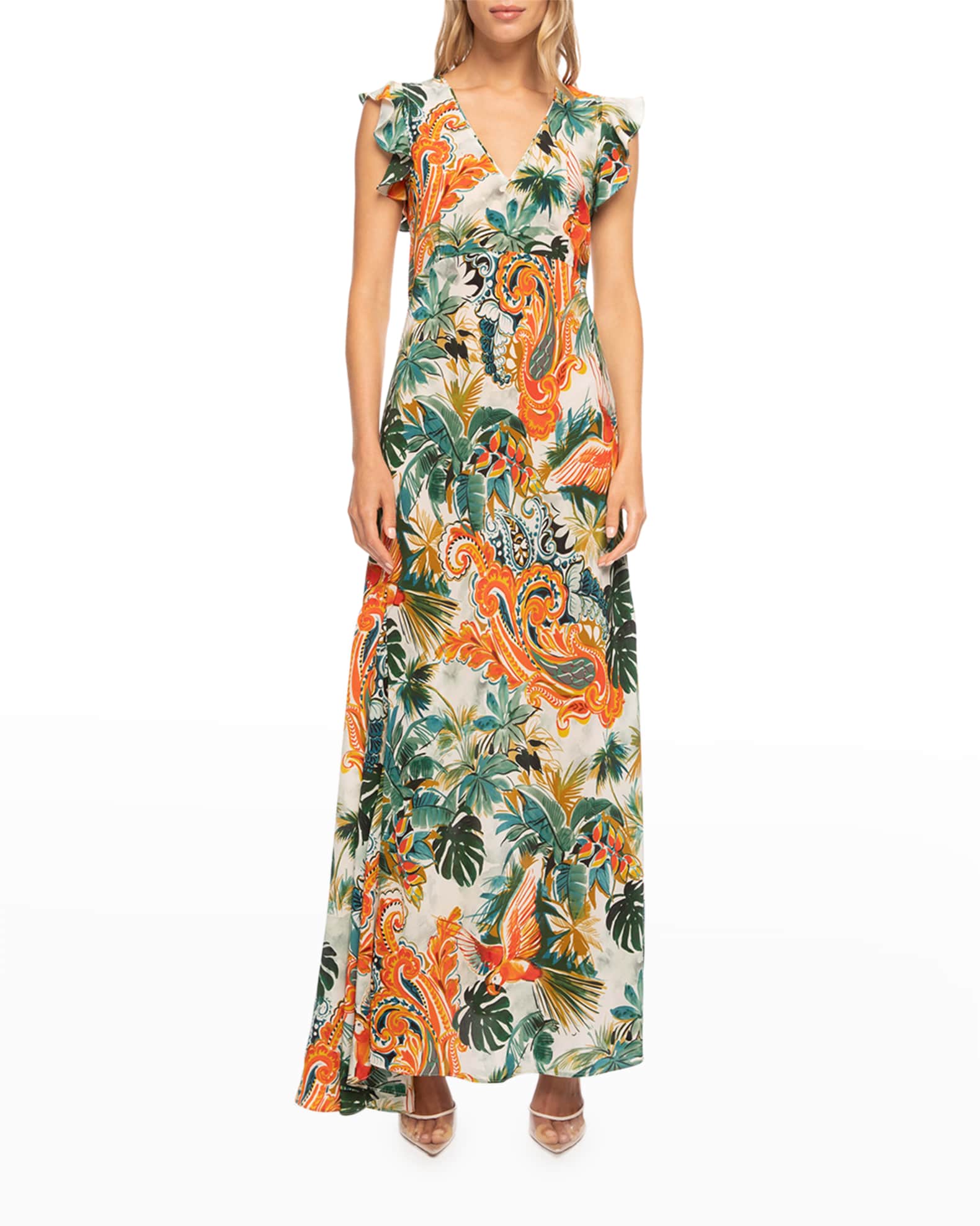 Robert Graham Leighton Tropical Paradise Maxi Dress | Neiman Marcus