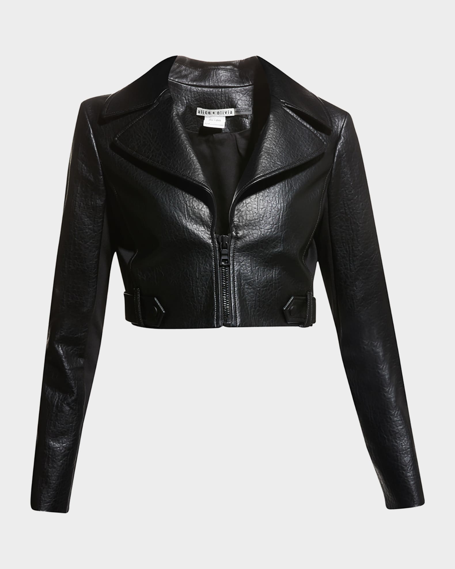 Alice and olivia studded leather jacket 2025
