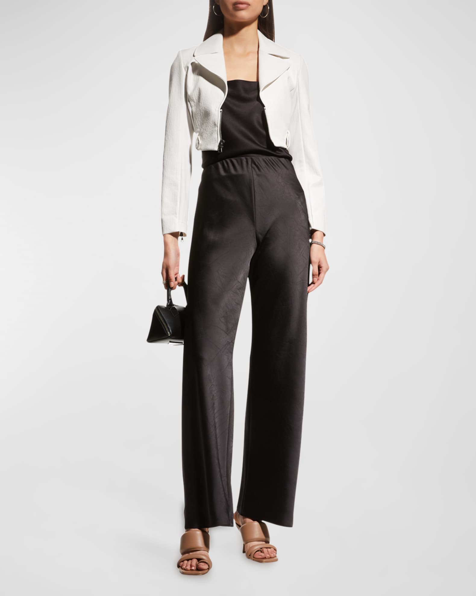 Yardley Vegan-Leather Cropped Jacket 1