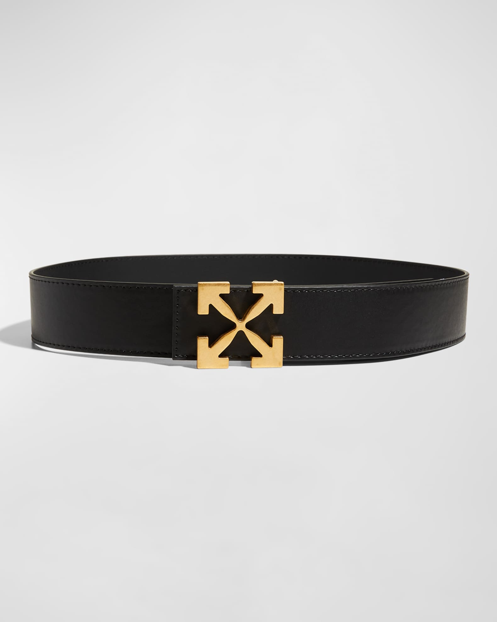 Off-White c/o Virgil Abloh Arrow Buckle Leather Belt in Blue for Men