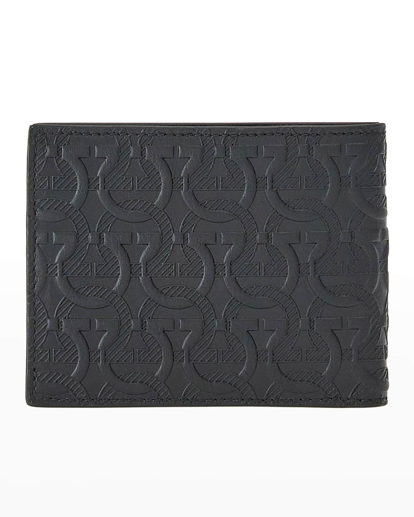 Ferragamo Men's Gancini-Embossed Leather Travel Billfold Wallet ...