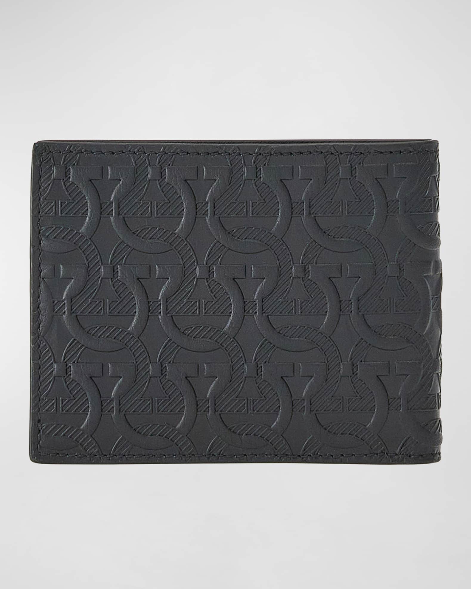 Ferragamo Men s Gancini Embossed Leather Travel Billfold Wallet