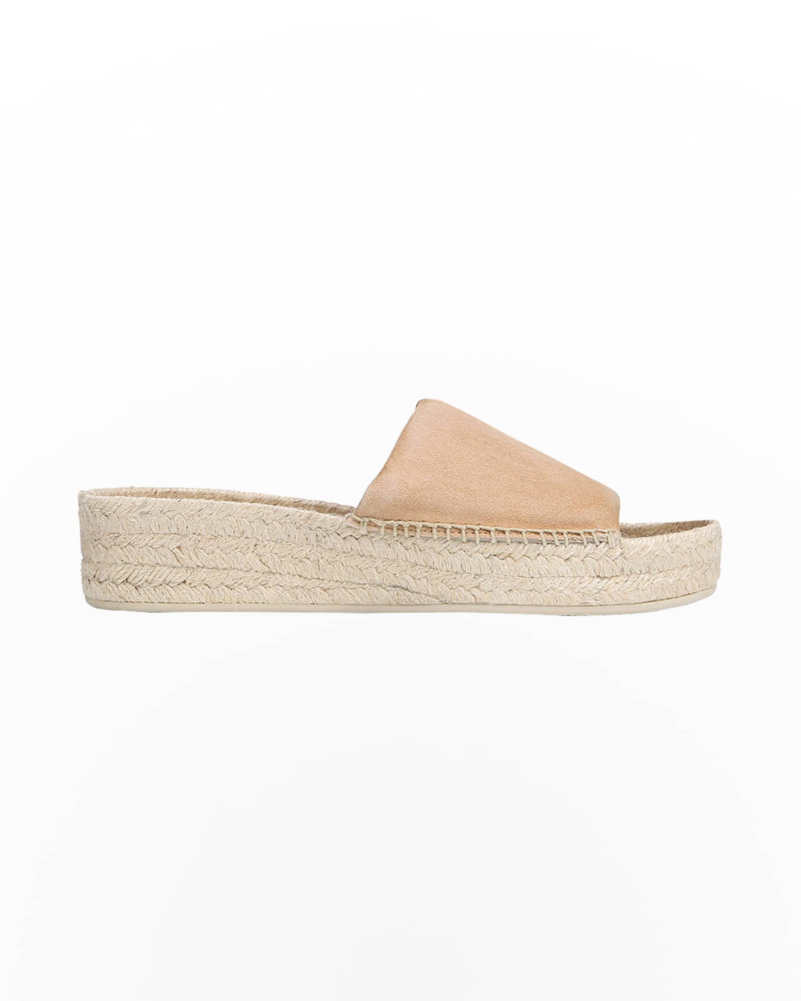 VINCE. Womens White Padded Jesse Round Toe Platform Slip On Leather Espadrille Shoes M main image 1
