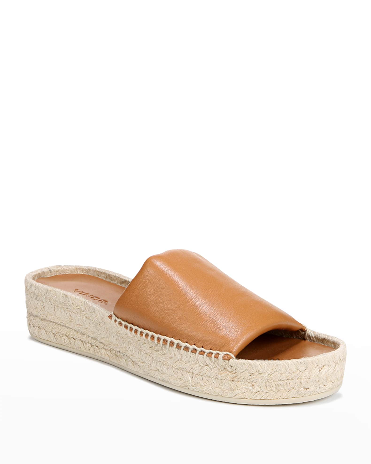 Vince Jesse Leather Platform Espadrille Sandals | Neiman Marcus