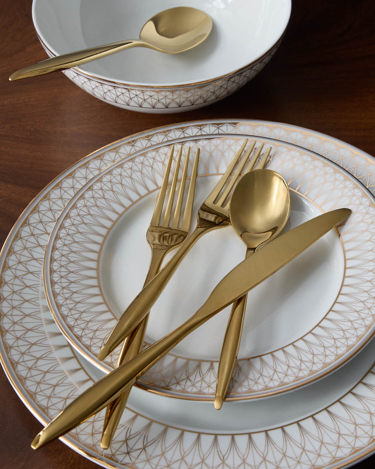 Milano Shiny Gold 20-Piece Flatware Set - 18/10 1