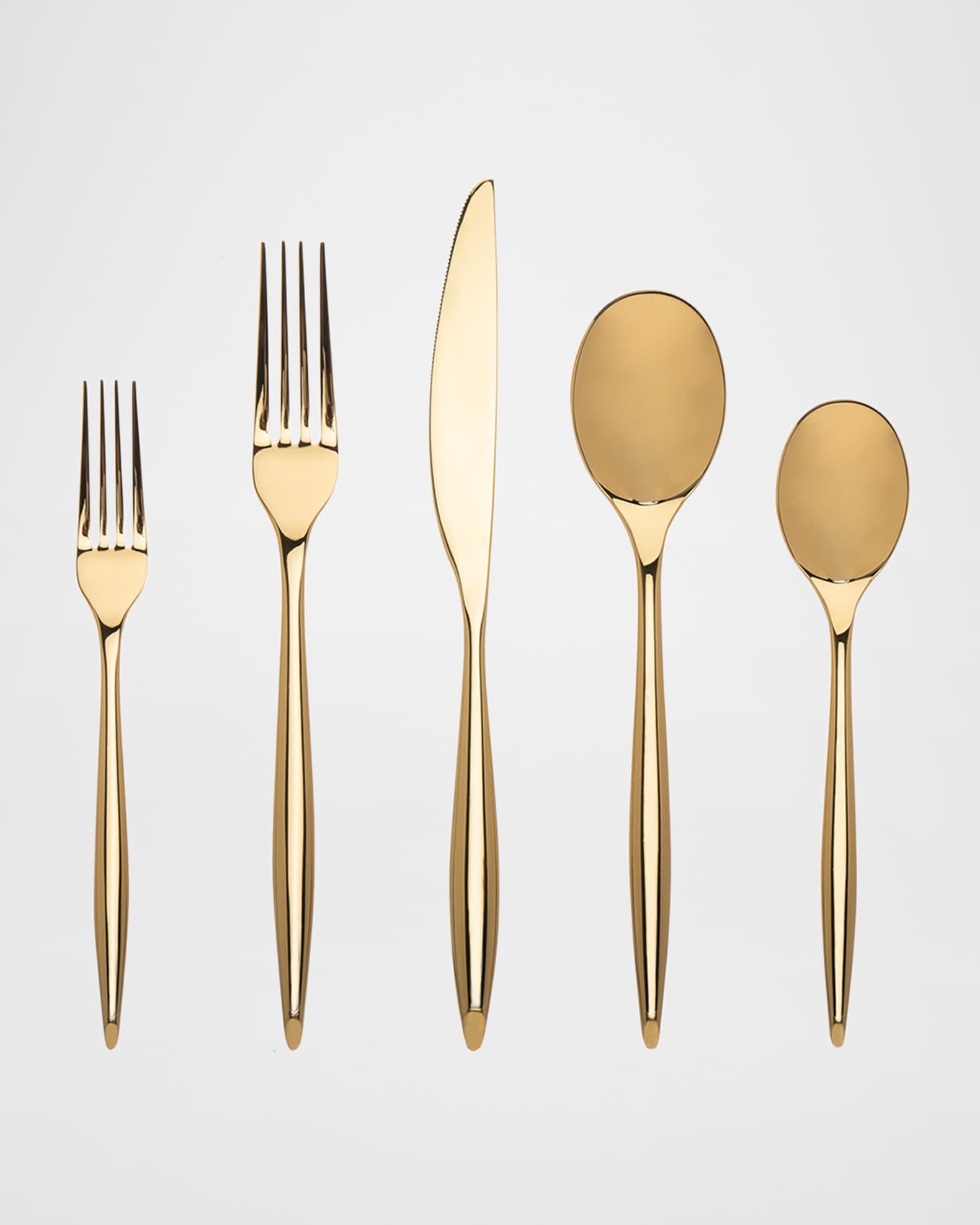 Milano Shiny Gold 20-Piece Flatware Set - 18/10 0