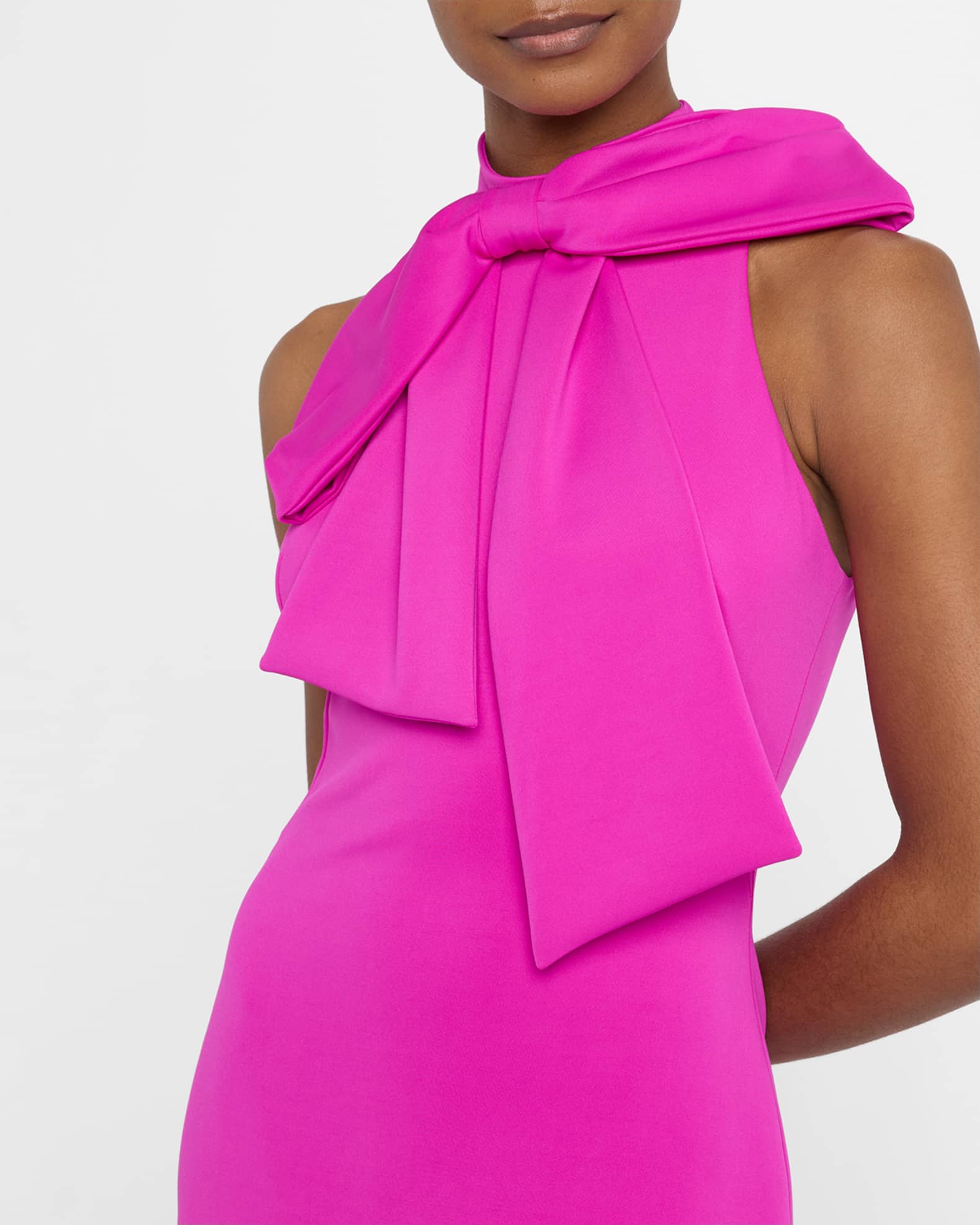 Navy Roselle Bow Cocktail Dress