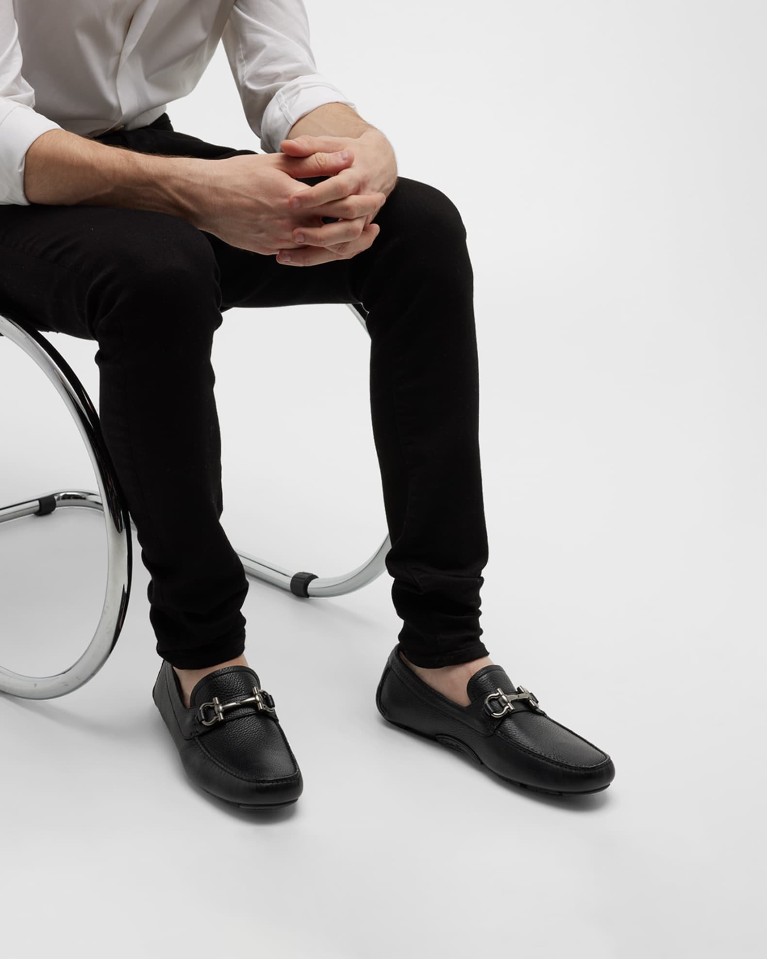 Men's Parigi Gancini Leather Drivers 1