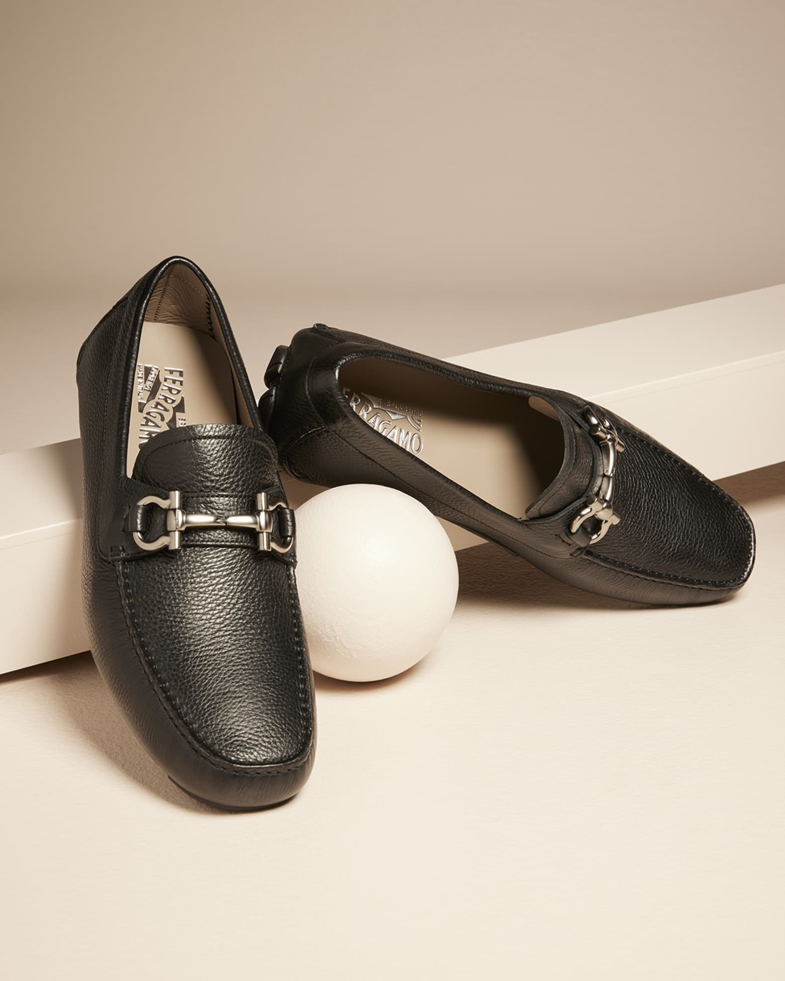 Salvatore ferragamo parigi gancini bit leather driver outlet