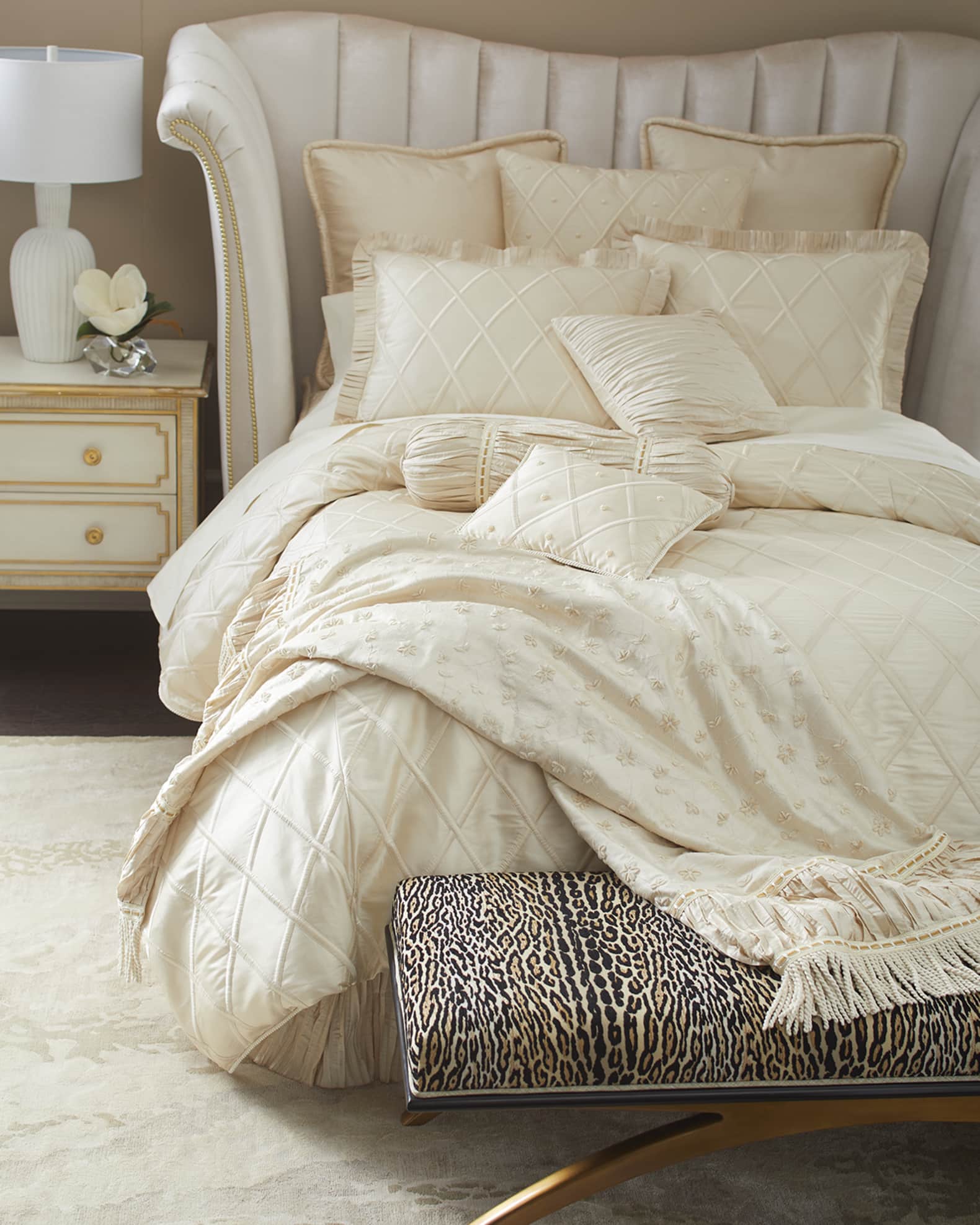 Catherine's Palace Pearl Lattice Euro Sham 1