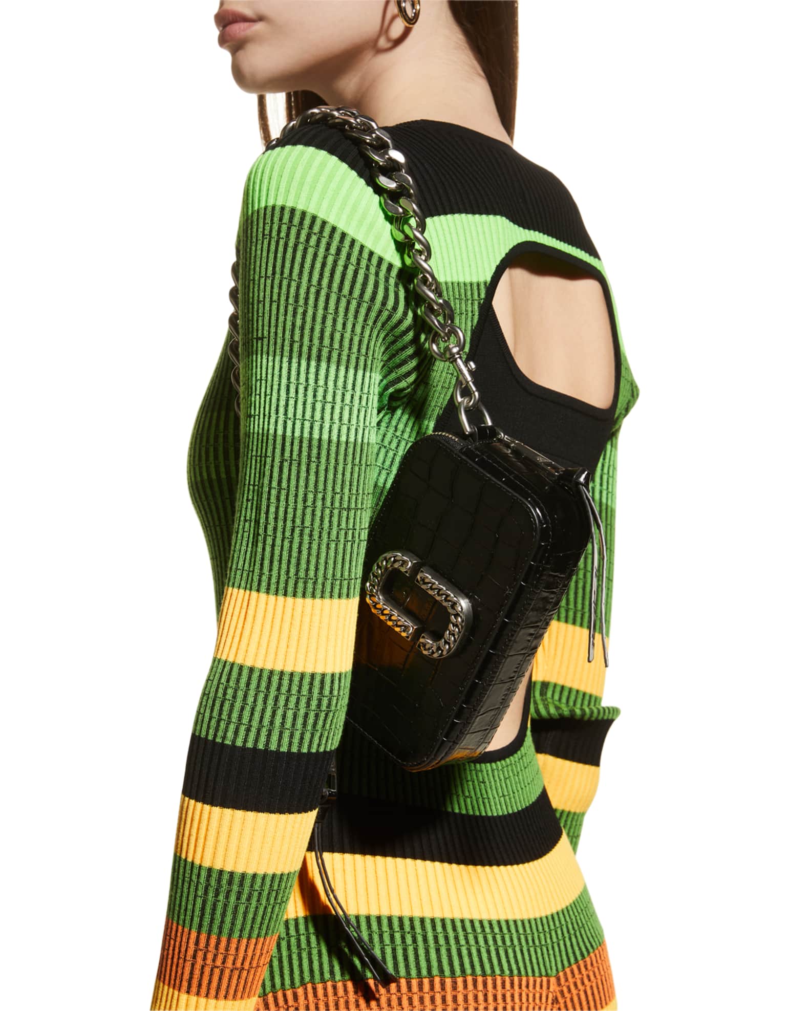 Marc Jacobs Snapshot CrocEmbossed Camera Crossbody Bag Neiman Marcus