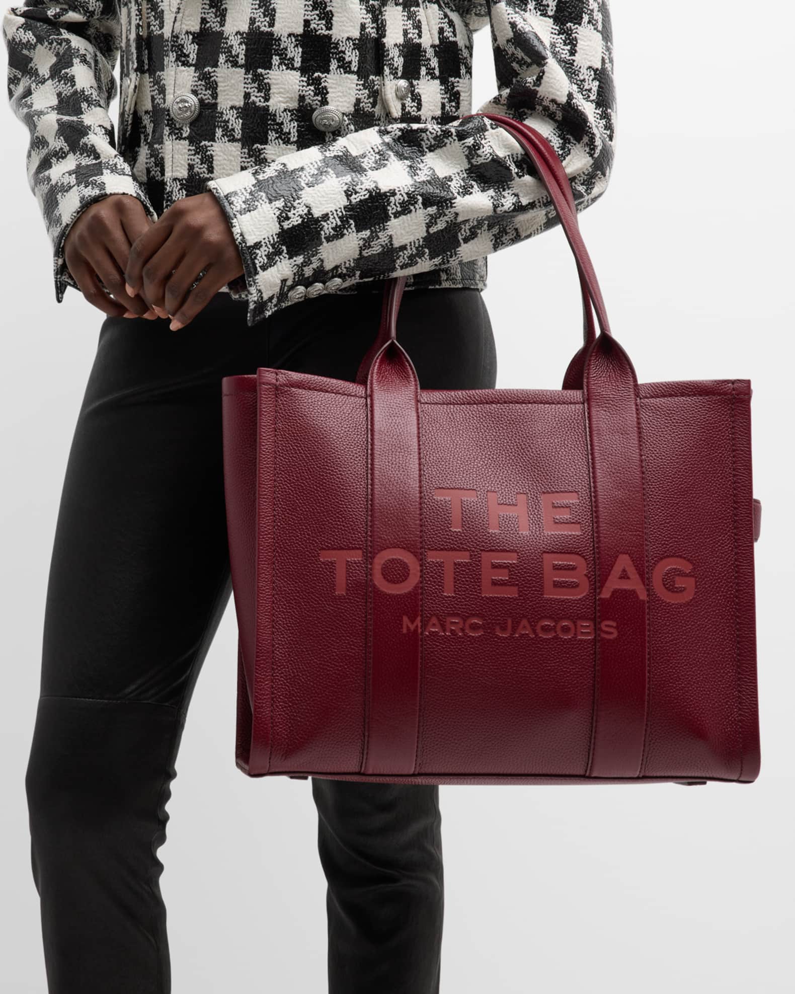 Marc jacobs tag large leather tote deals