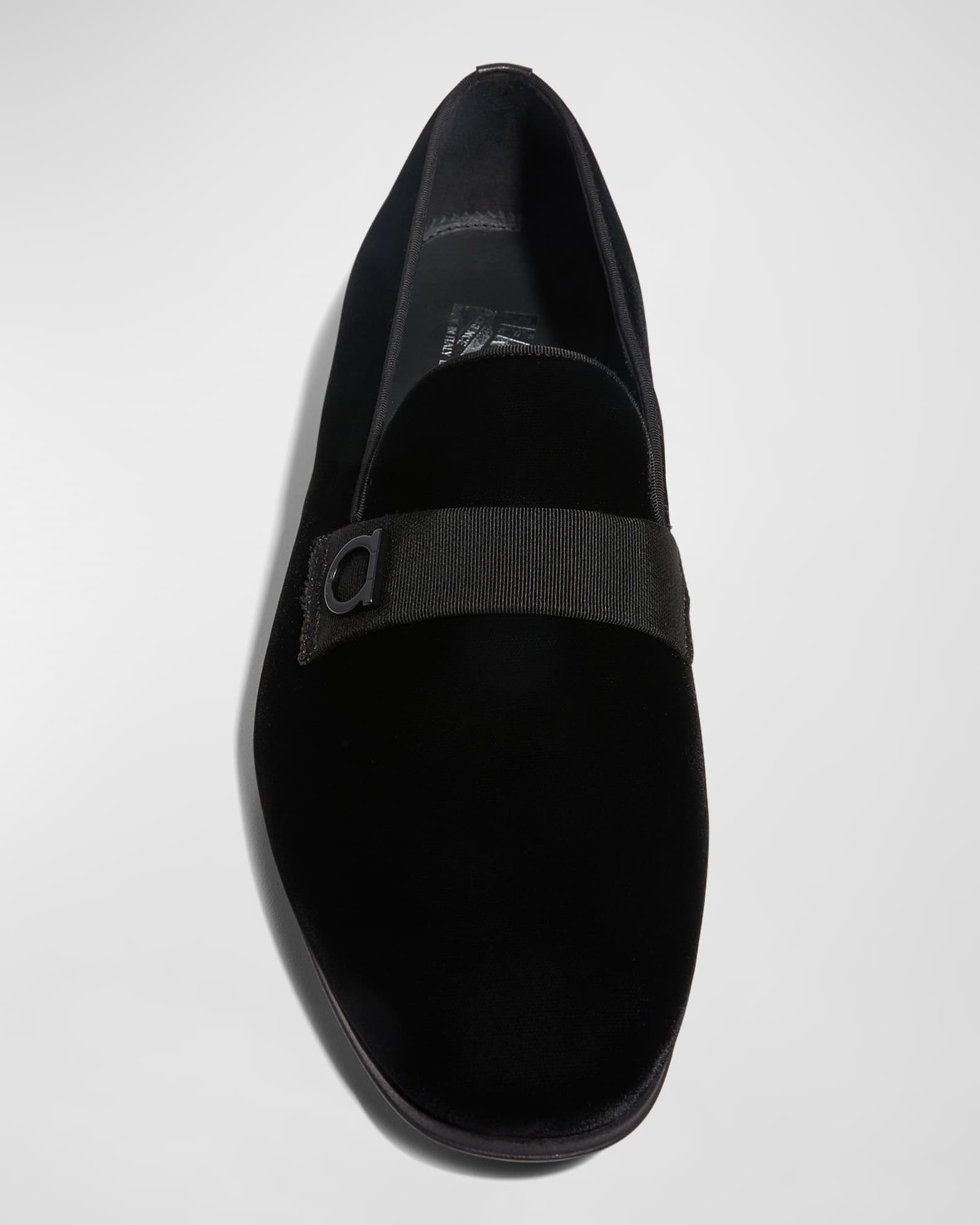 Ferragamo Men's Lapo Velvet Loafers | Neiman Marcus