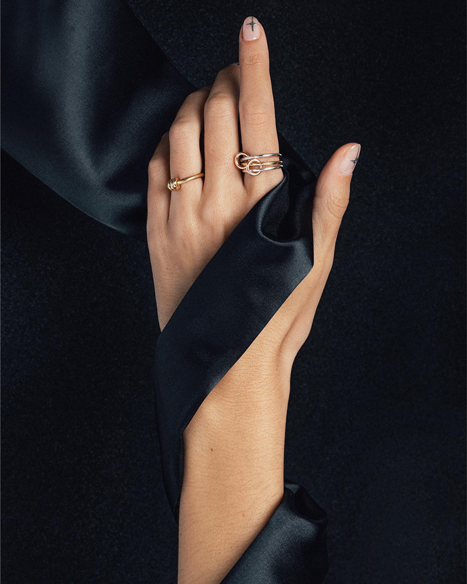 Spinelli Kilcollin Solarium MX Silver and Gold 3-Link Ring
