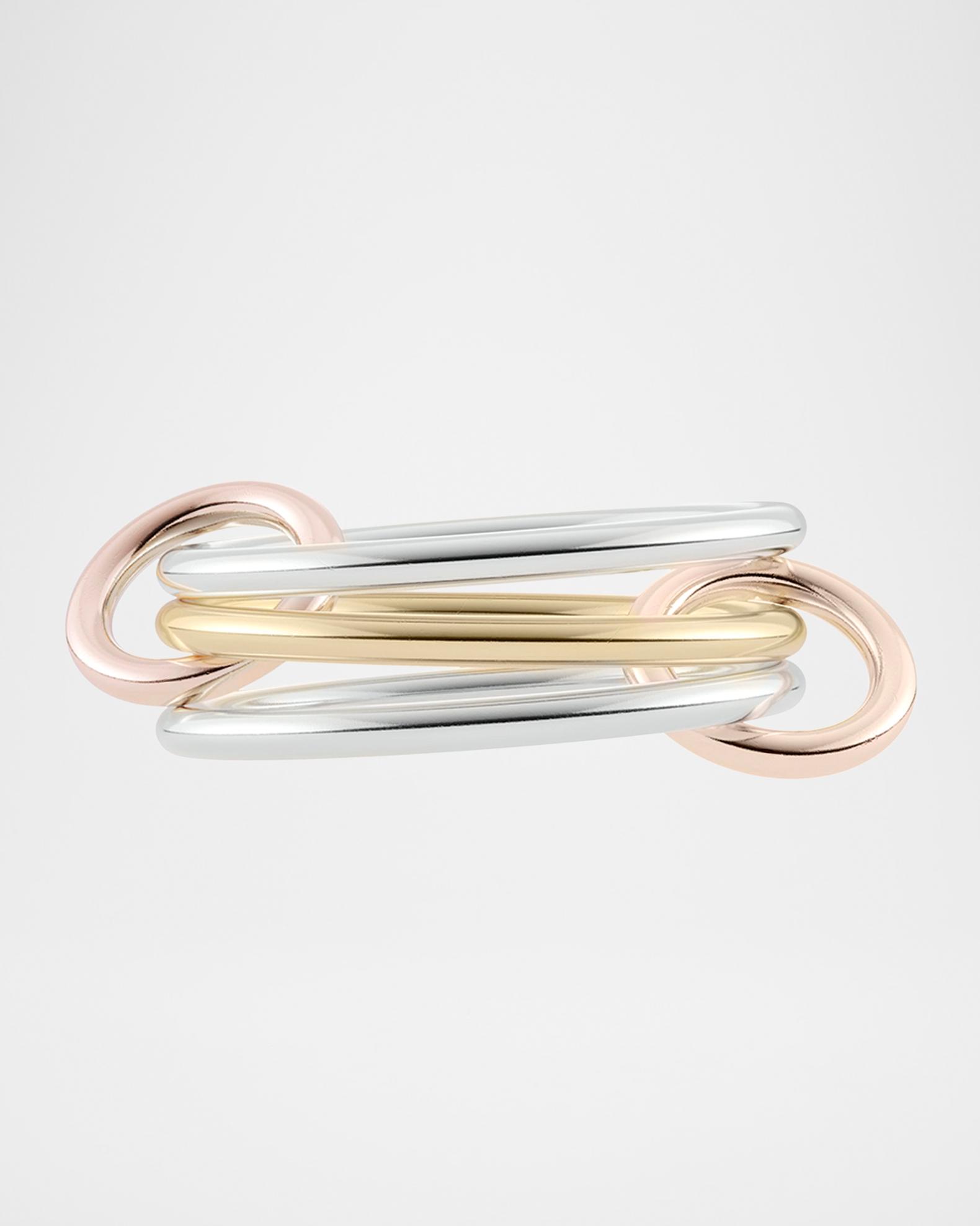 Spinelli Kilcollin Solarium MX Silver and Gold 3-Link Ring
