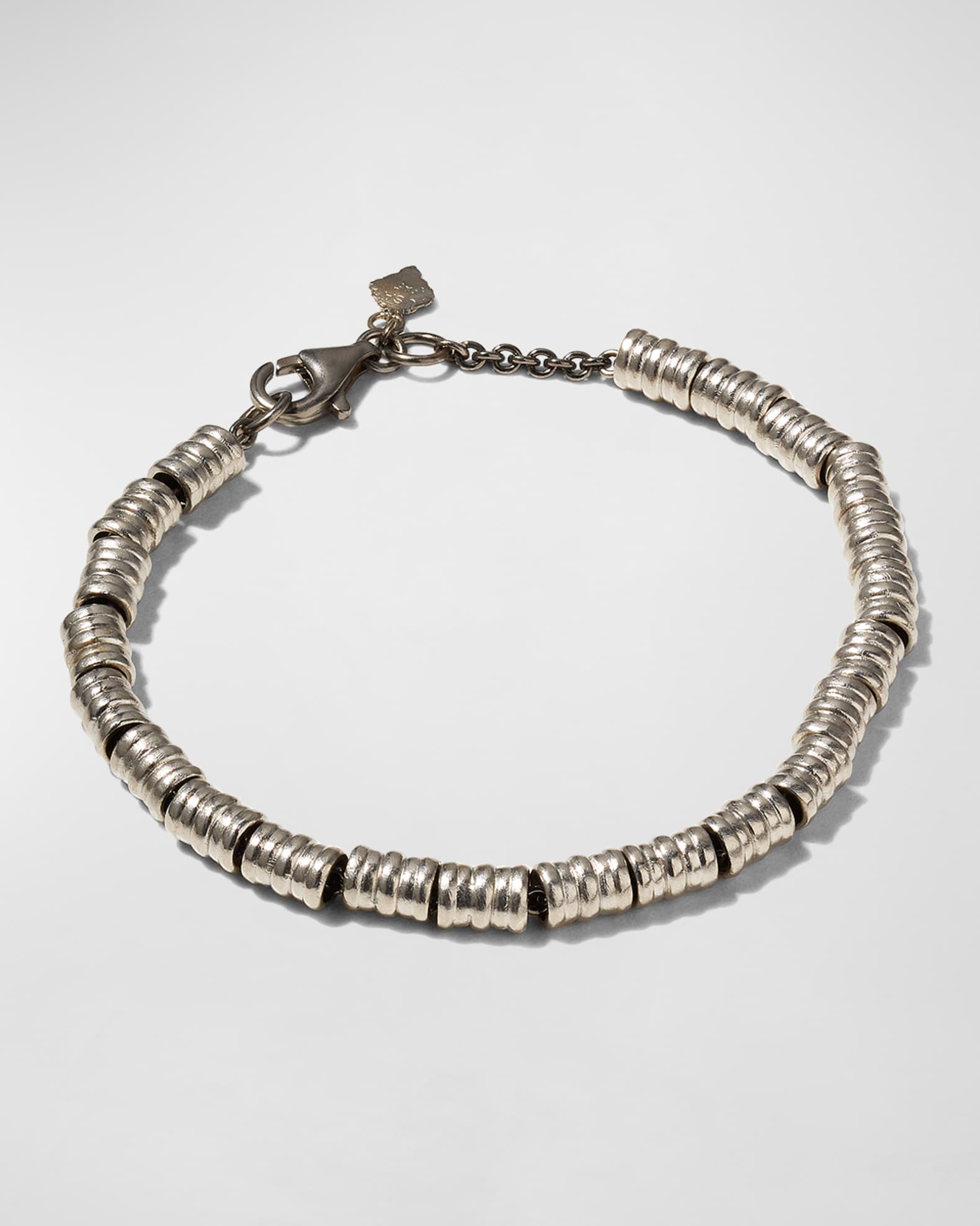 Men's Sterling Silver Disc Chain Bracelet 0