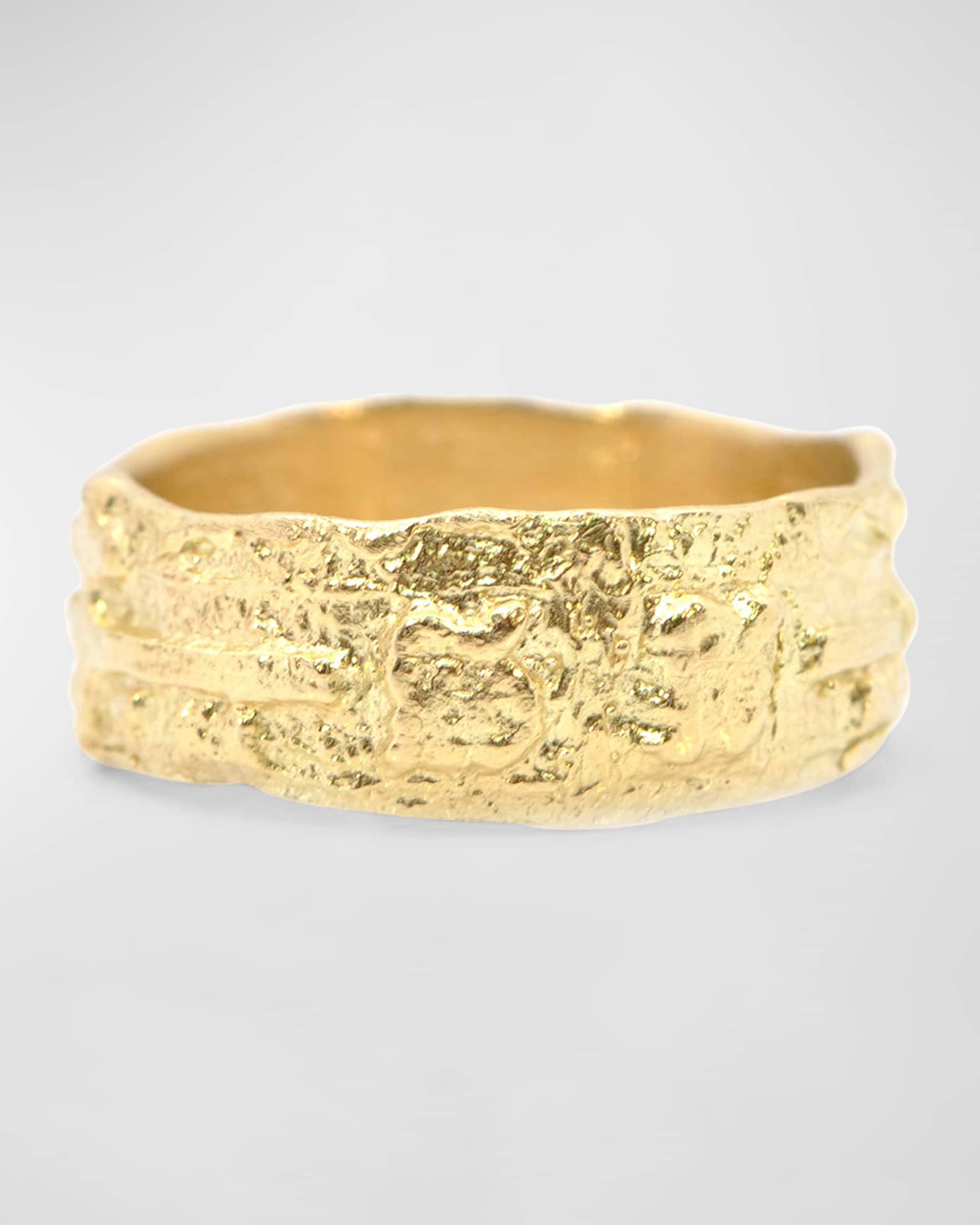 Men's 18K Yellow Gold Artifact Band Ring 0