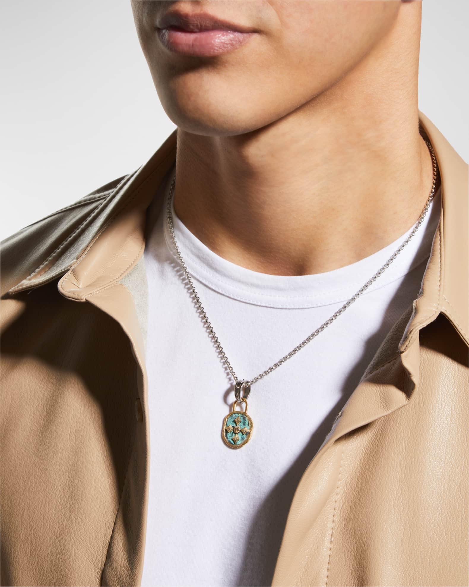 Men's Romero Artifact Cross Medallion Pendant 1