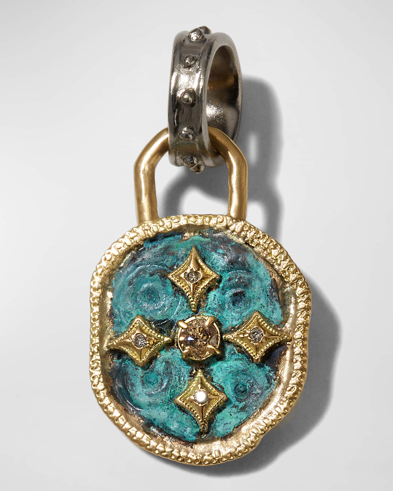 Men's Romero Artifact Cross Medallion Pendant 0