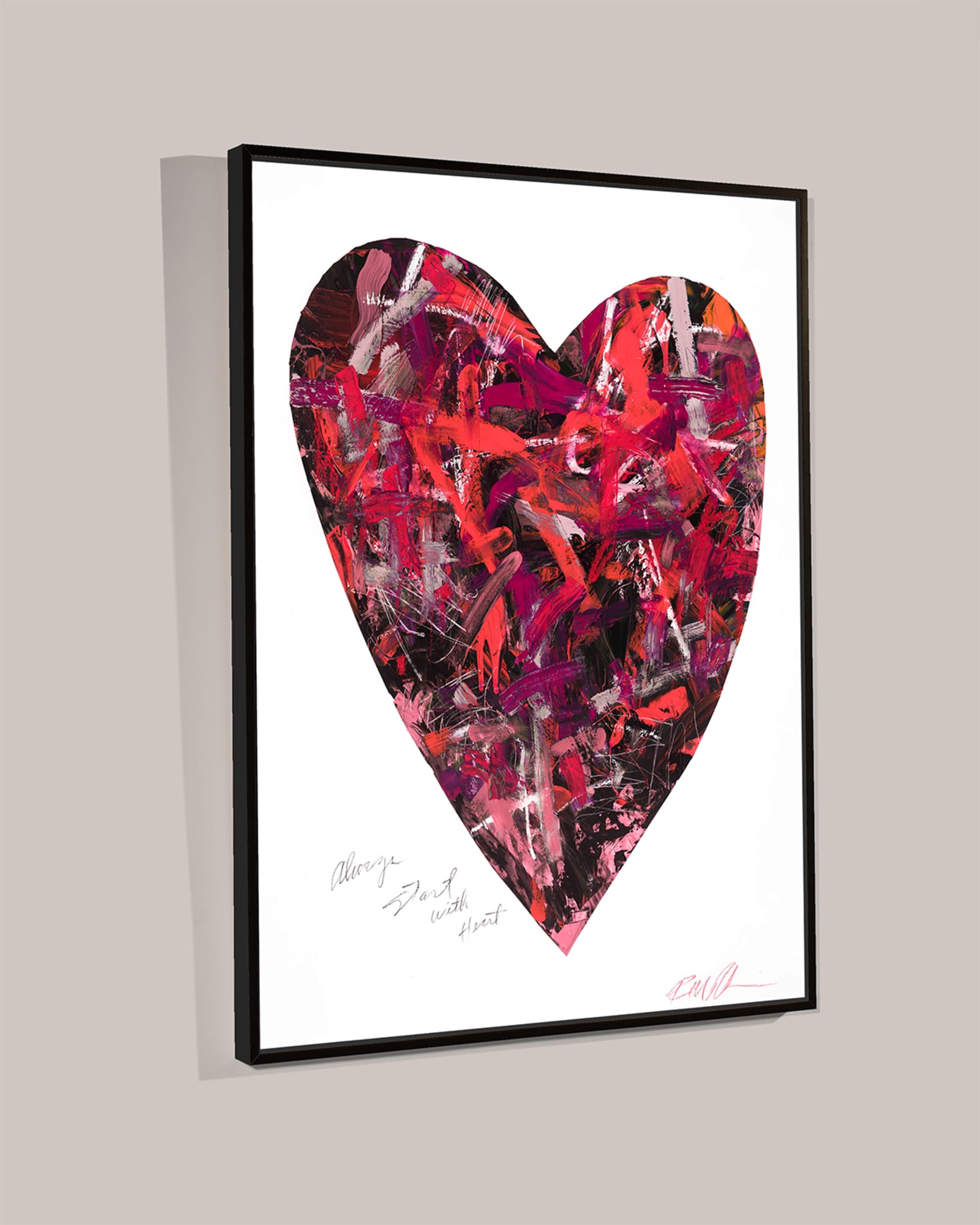 Always Start With Heart' Wall Art on Canvas 1