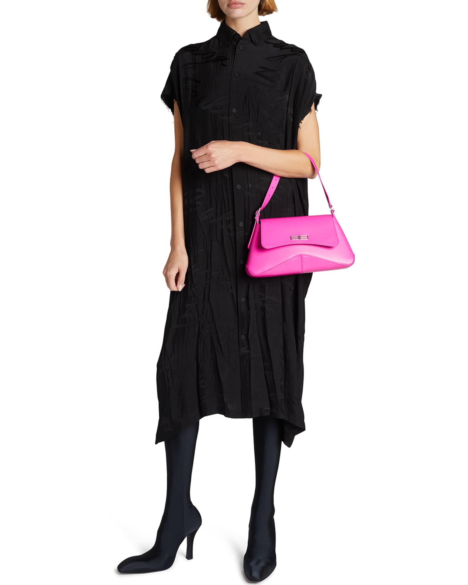 Balenciaga XX Flap Street Leather Shoulder Bag | Neiman Marcus