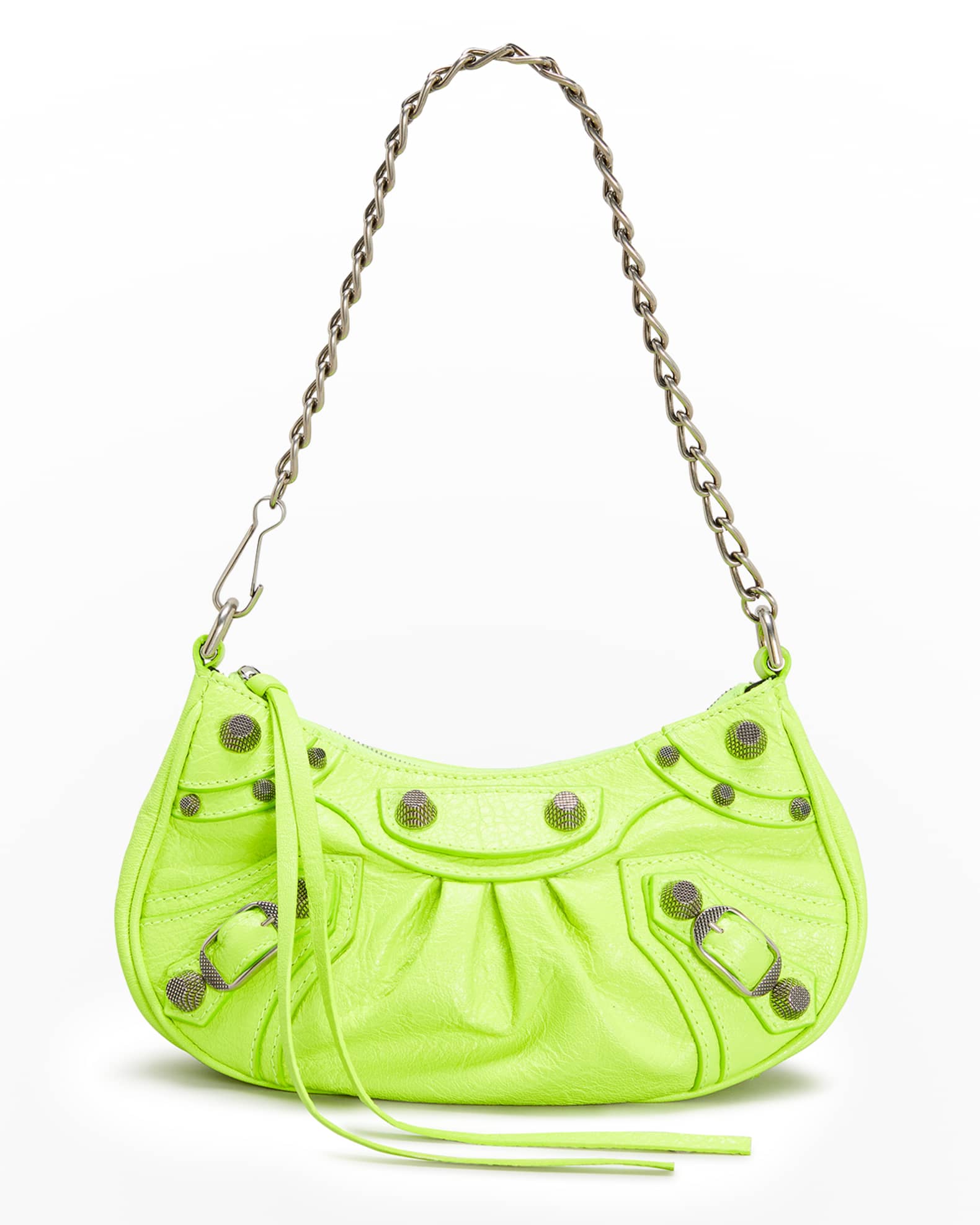 Balenciaga Le Cagole Mini Neon Crossbody Bag | Neiman Marcus