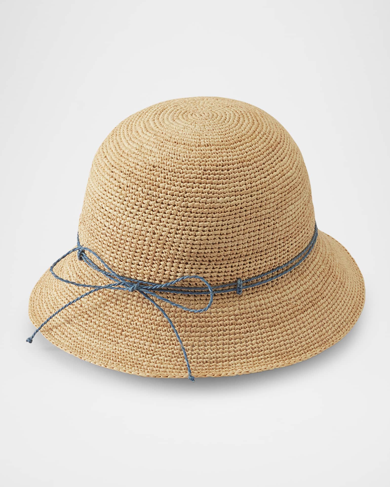 Rosie Packable Raffia Bucket Hat 1