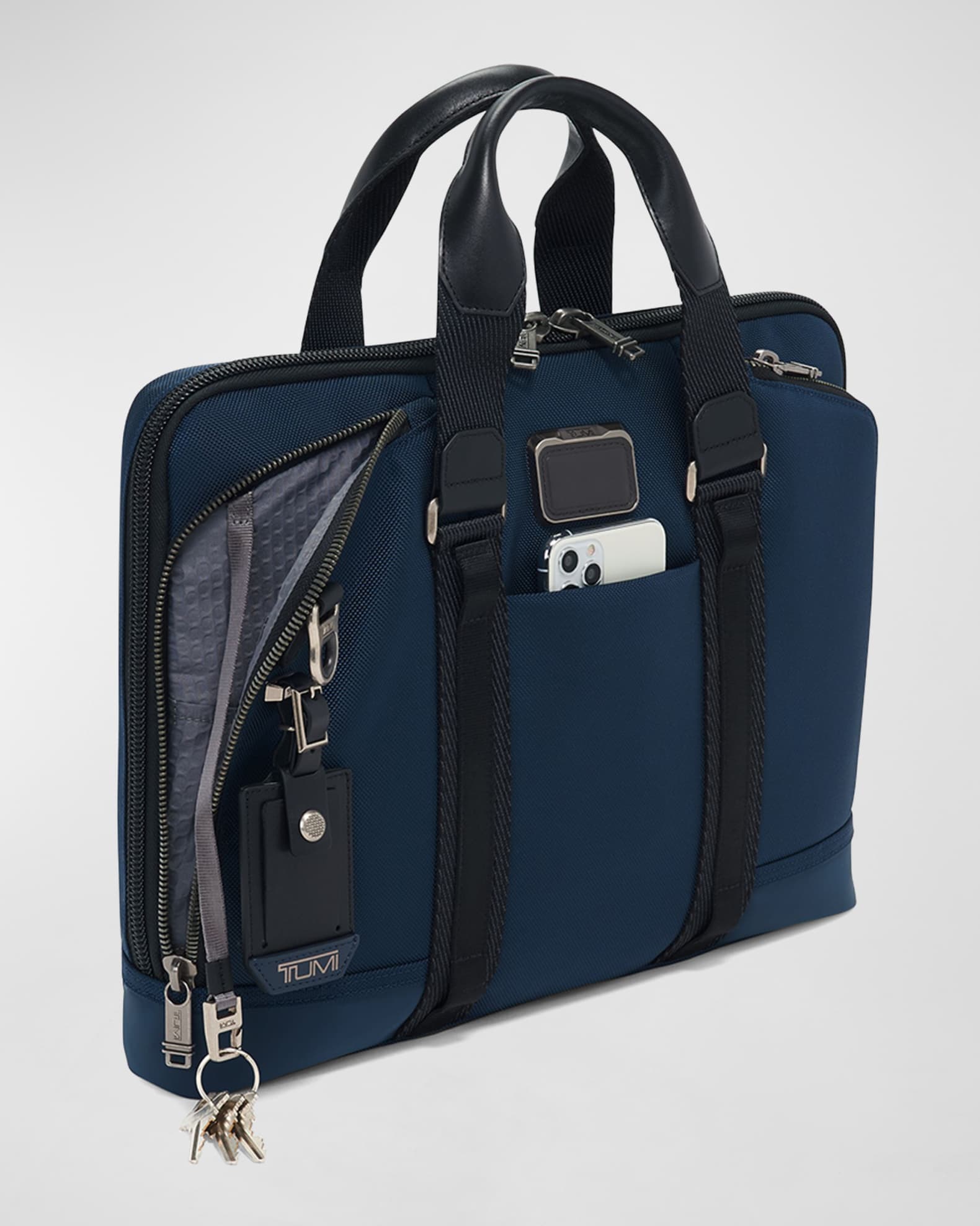 Tumi blue briefcase online