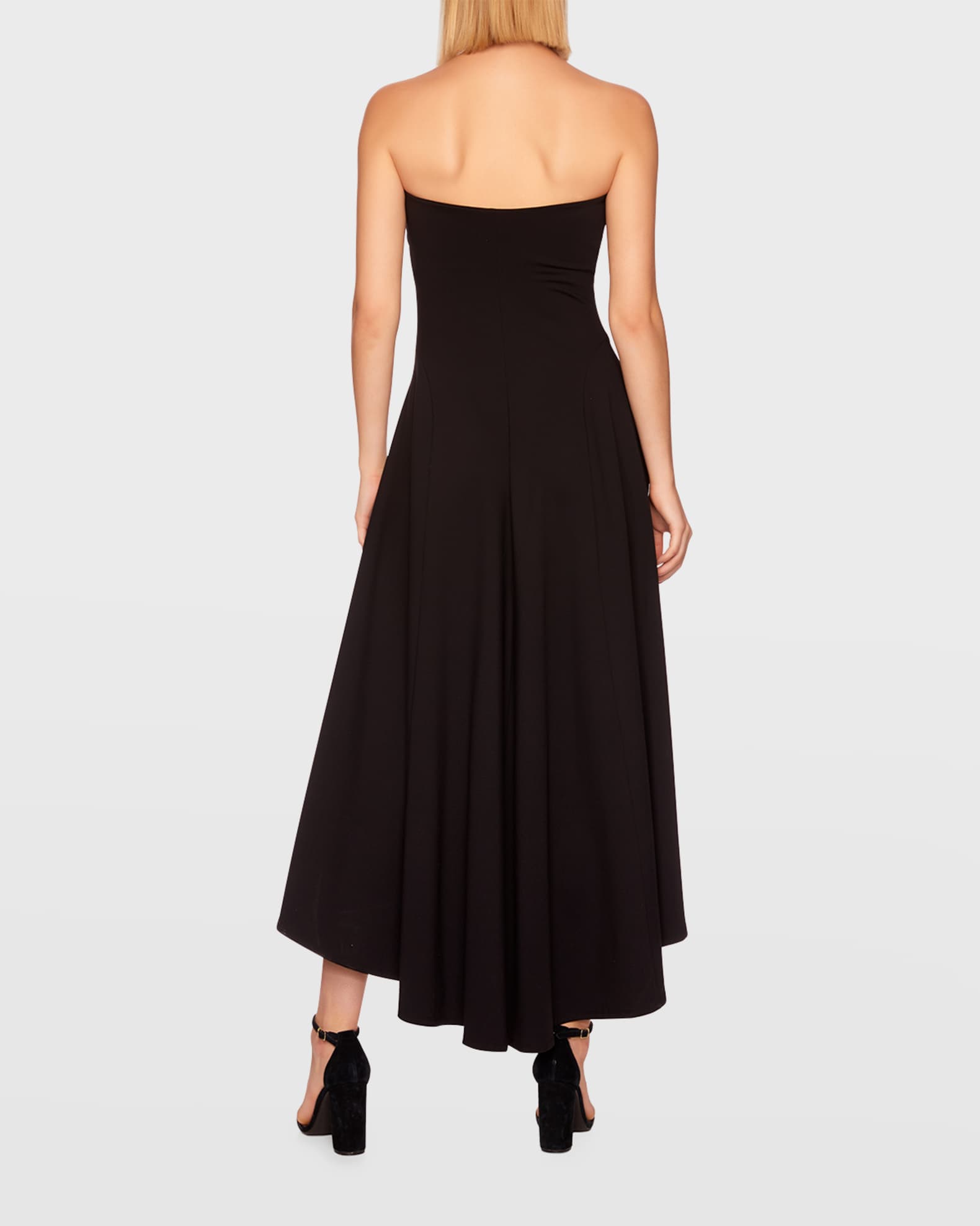 Susana Monaco Strapless Long High-Low Dress | Neiman Marcus
