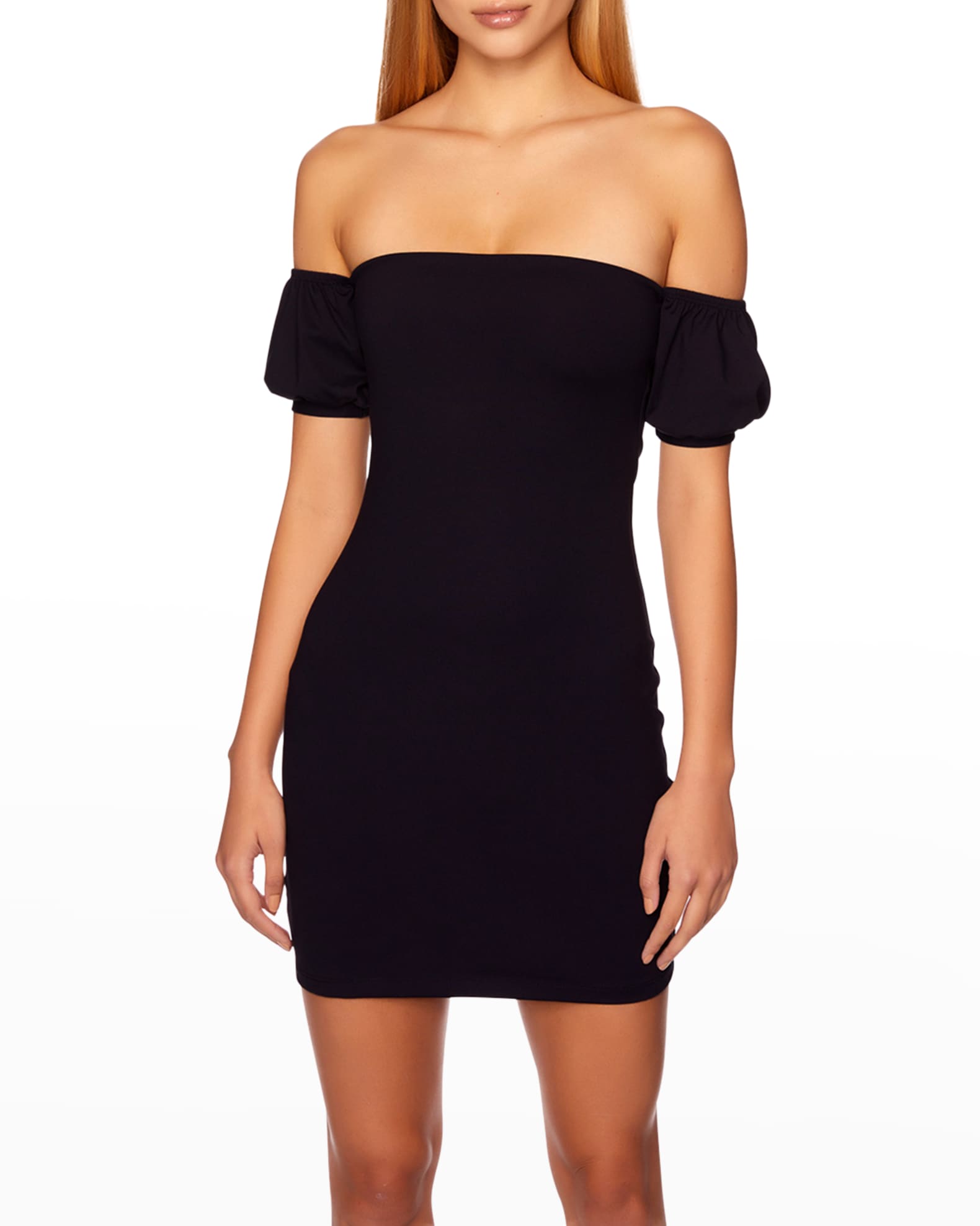 Puff Sleeve Off Shoulder A-Line Mini Dress main image 1