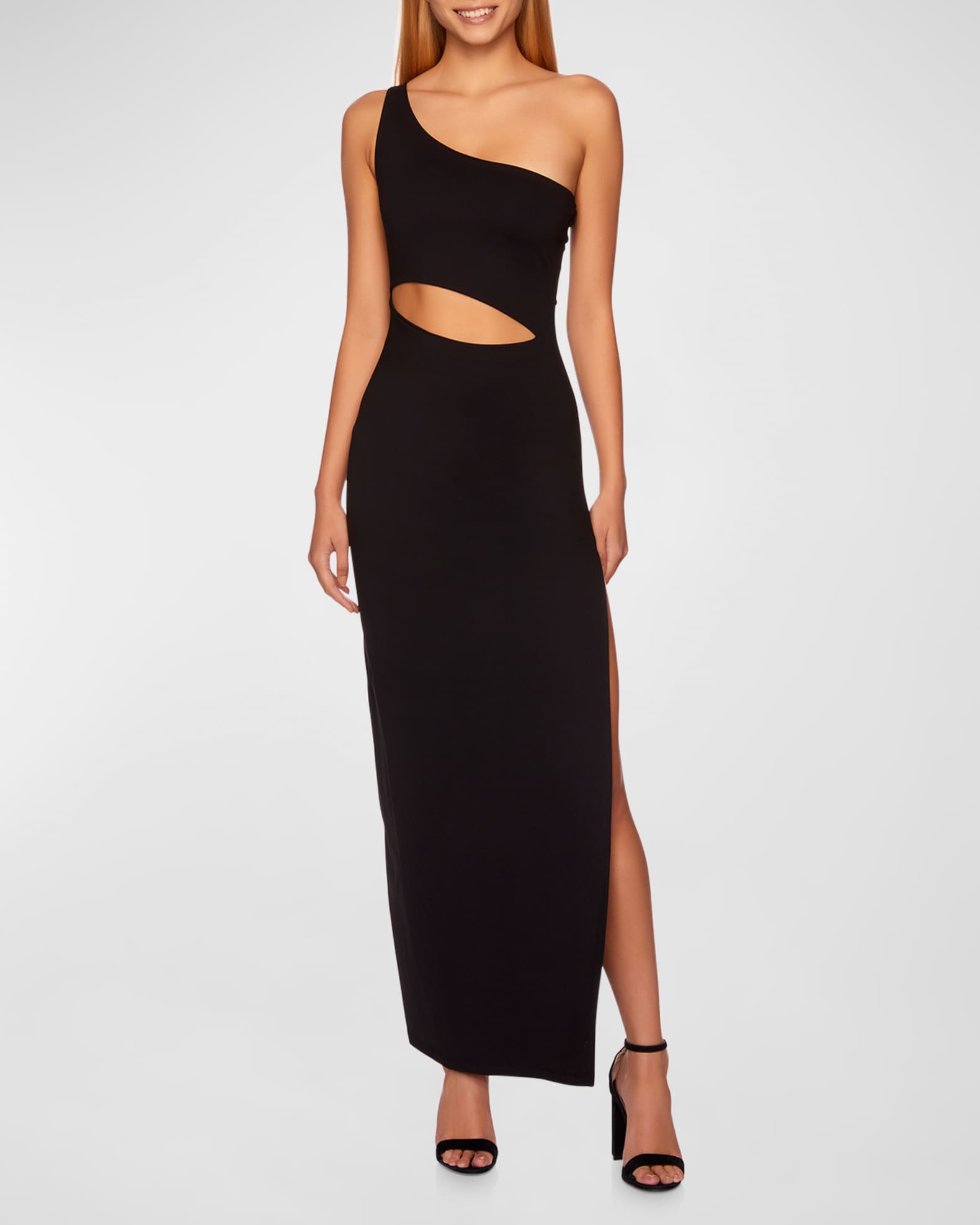 Susana Monaco OneShoulder Cutout Slit Maxi Dress Neiman Marcus