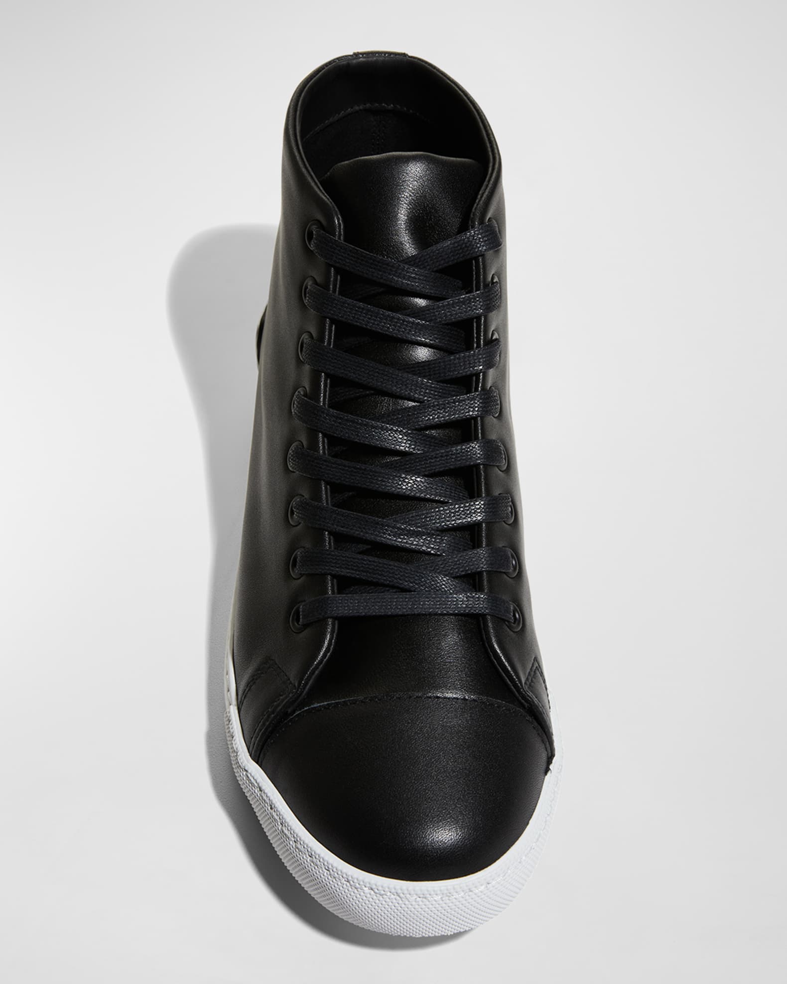 Moschino Men's Maxi Logo Leather High-Top Sneakers | Neiman Marcus