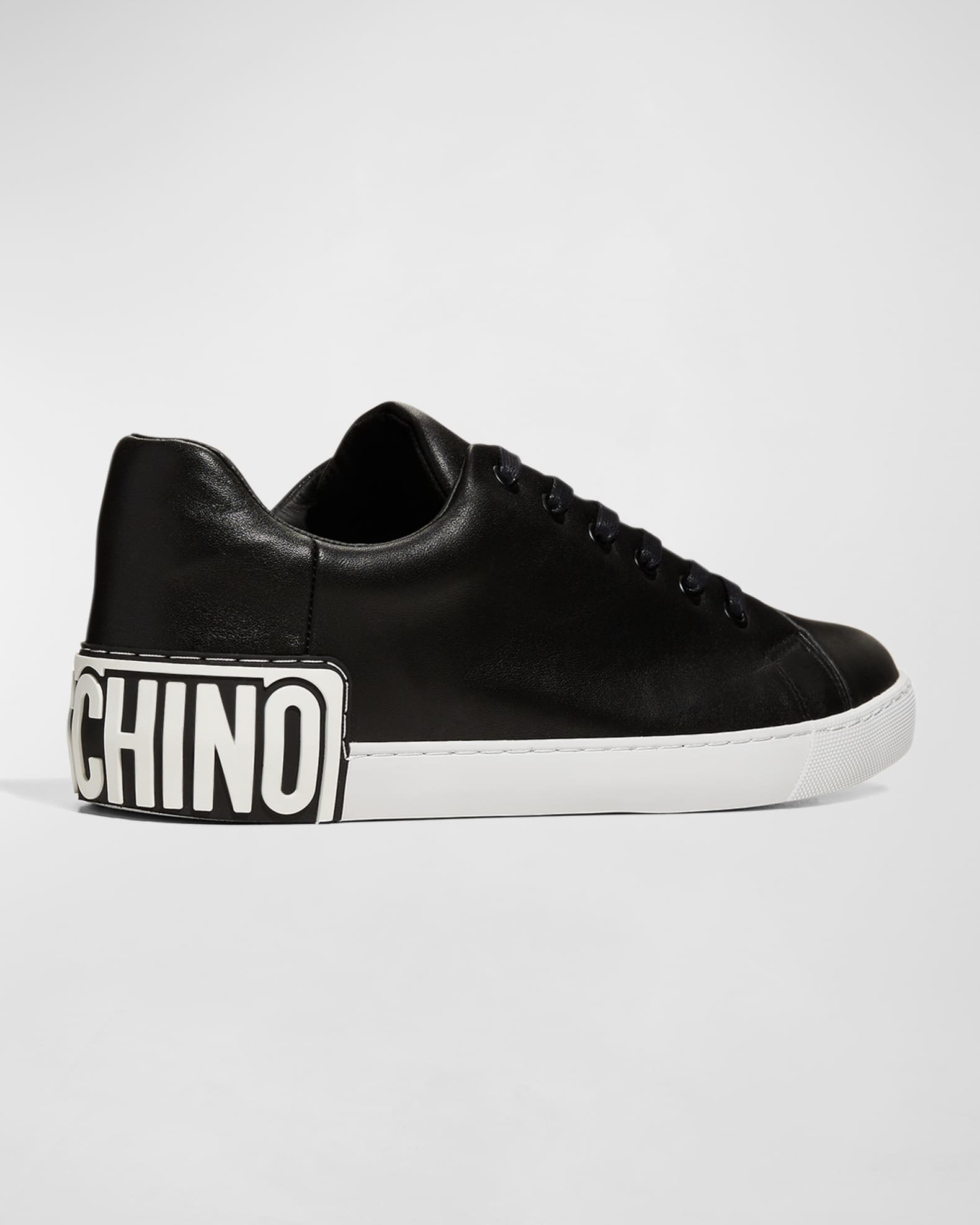Moschino
 Maxi Lettering Group Logo Leather Booties