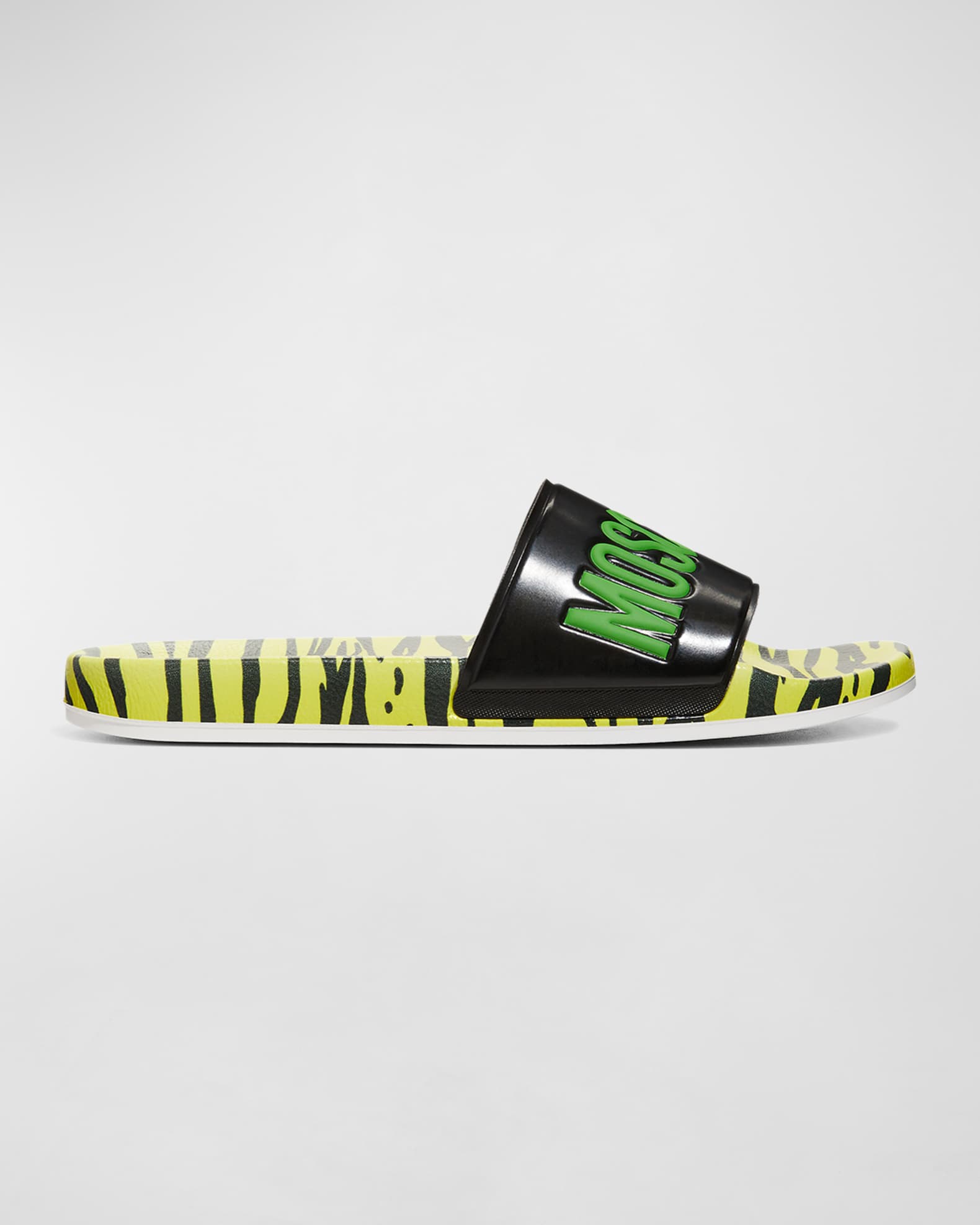 Men s Tigerstripe Logo Rubber Pool Slides