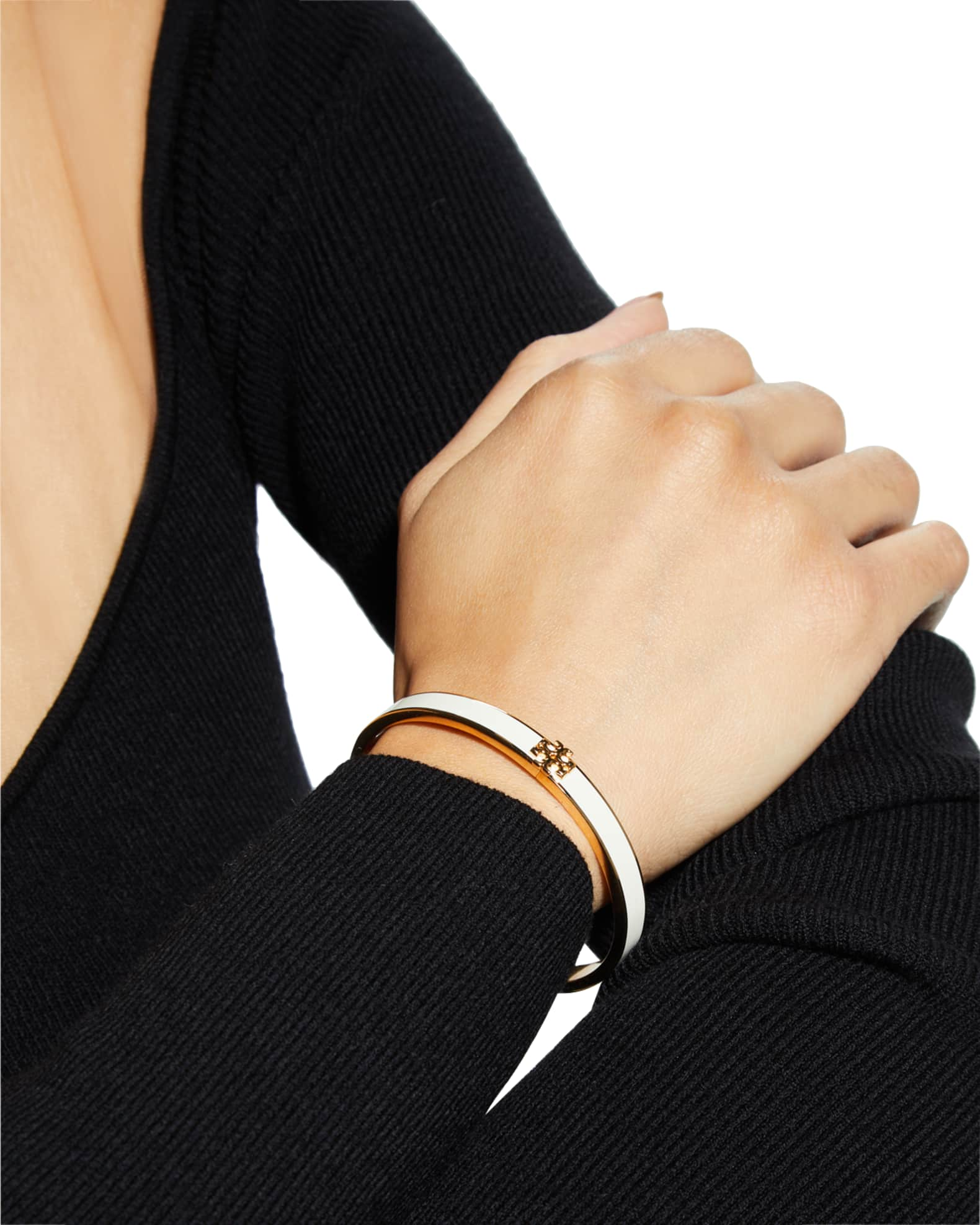 Kira Clover Enamel Bracelet: Women's Designer Bracelets