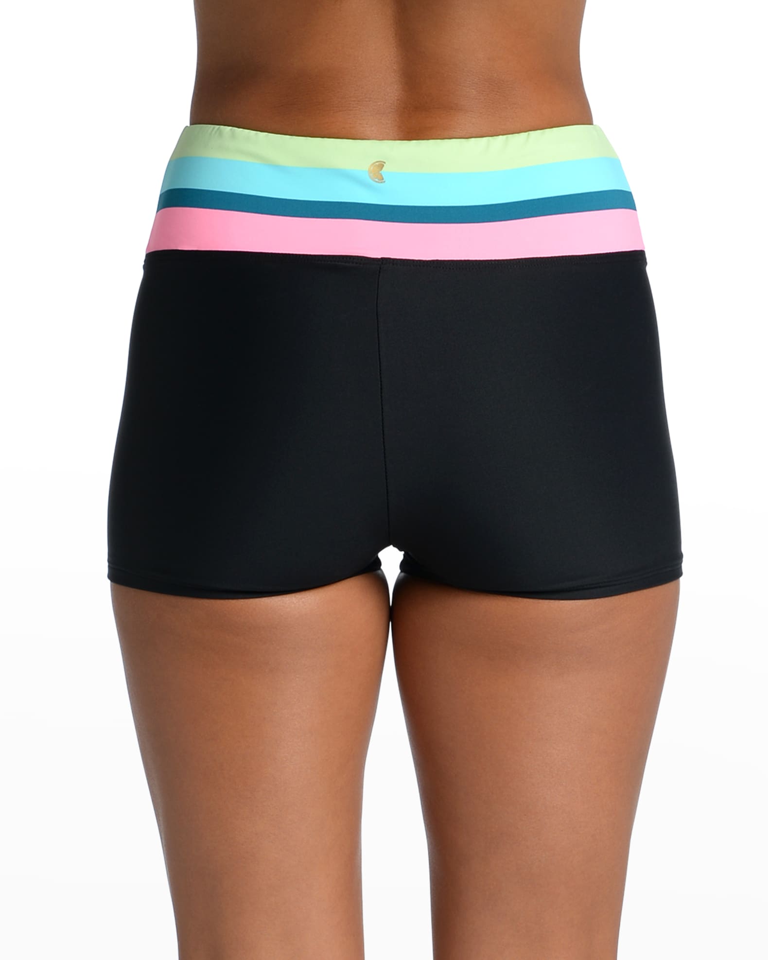 Citrus Reversible Shirred Swim Booty Shorts Neiman Marcus