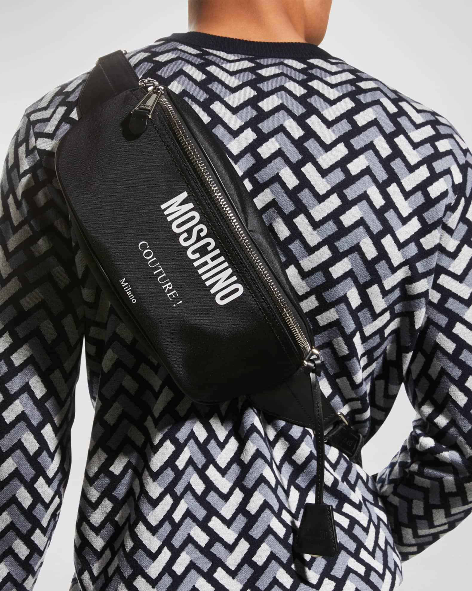 Moschino Men s Moschino Couture Cordura Nylon Waist Bag Neiman Marcus