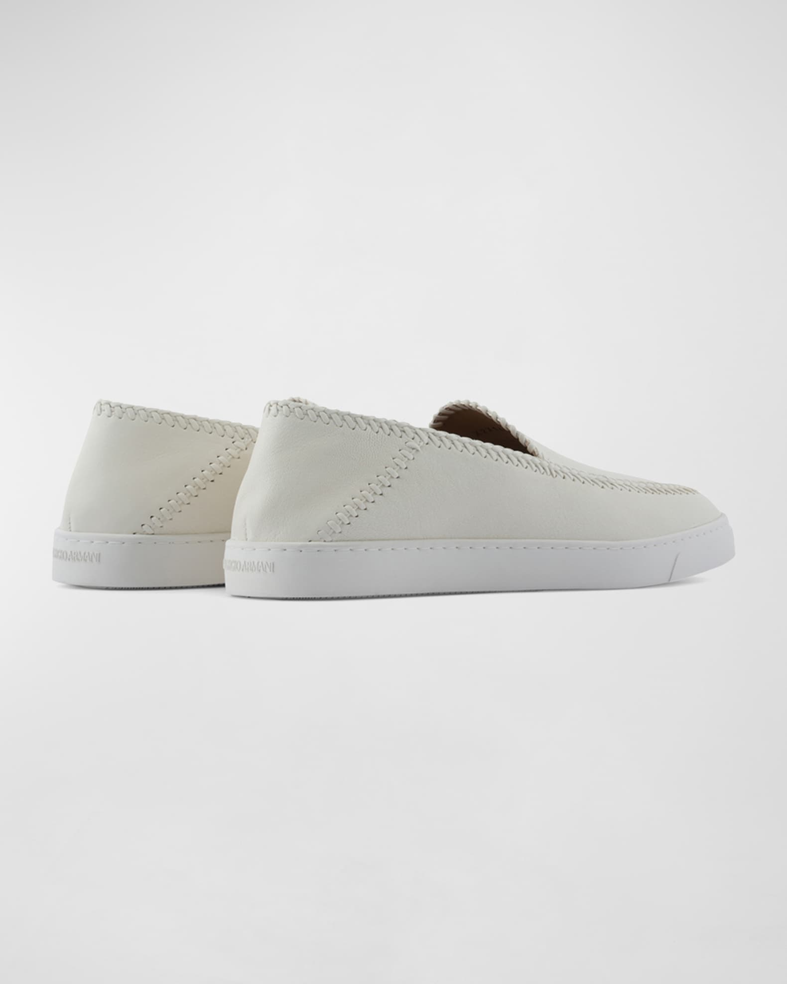 Armani leather sneakers outlet