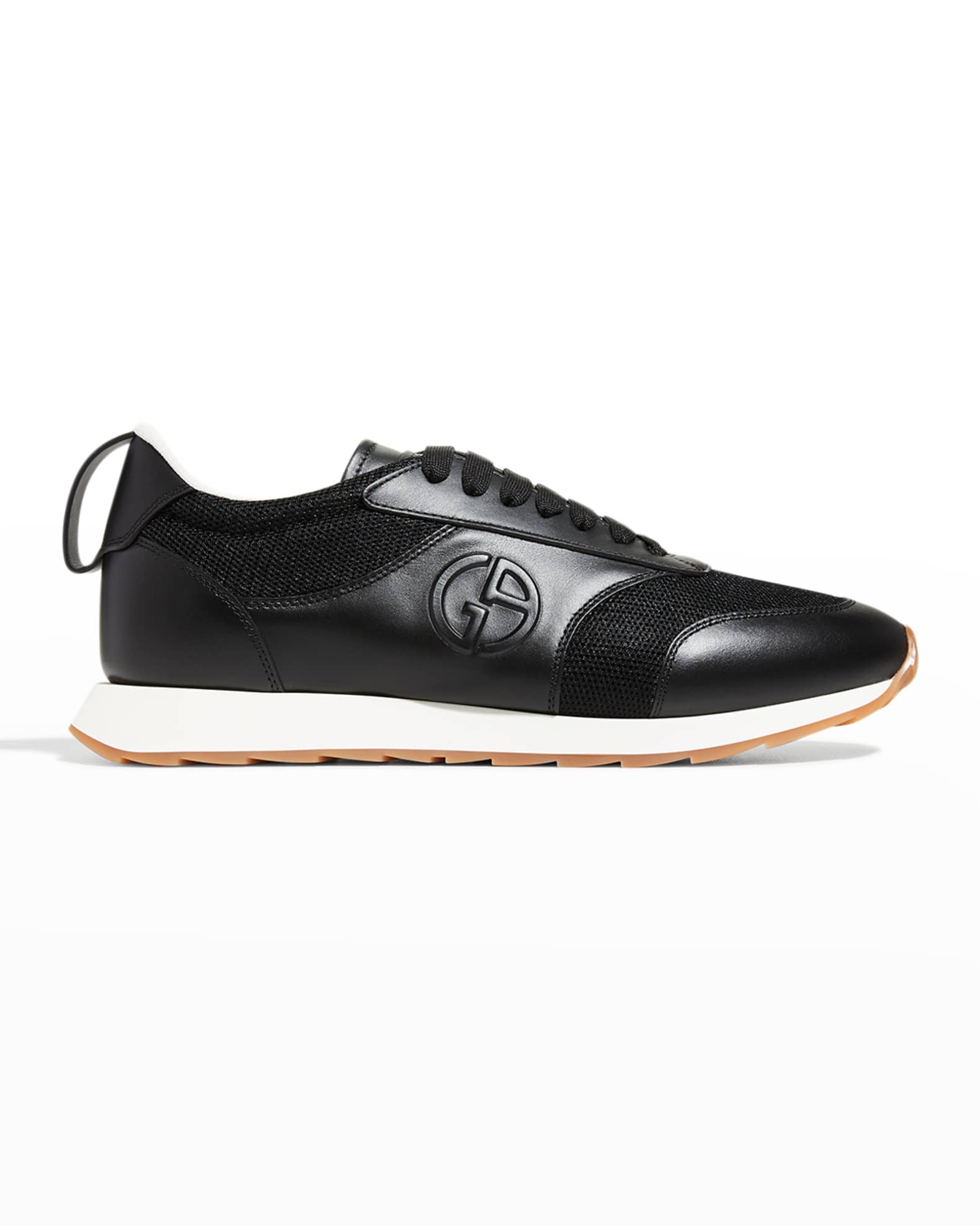 Uitputting Sijpelen onwettig Giorgio Armani Men's Mesh & Leather GA-Logo Low-Top Sneakers | Neiman Marcus